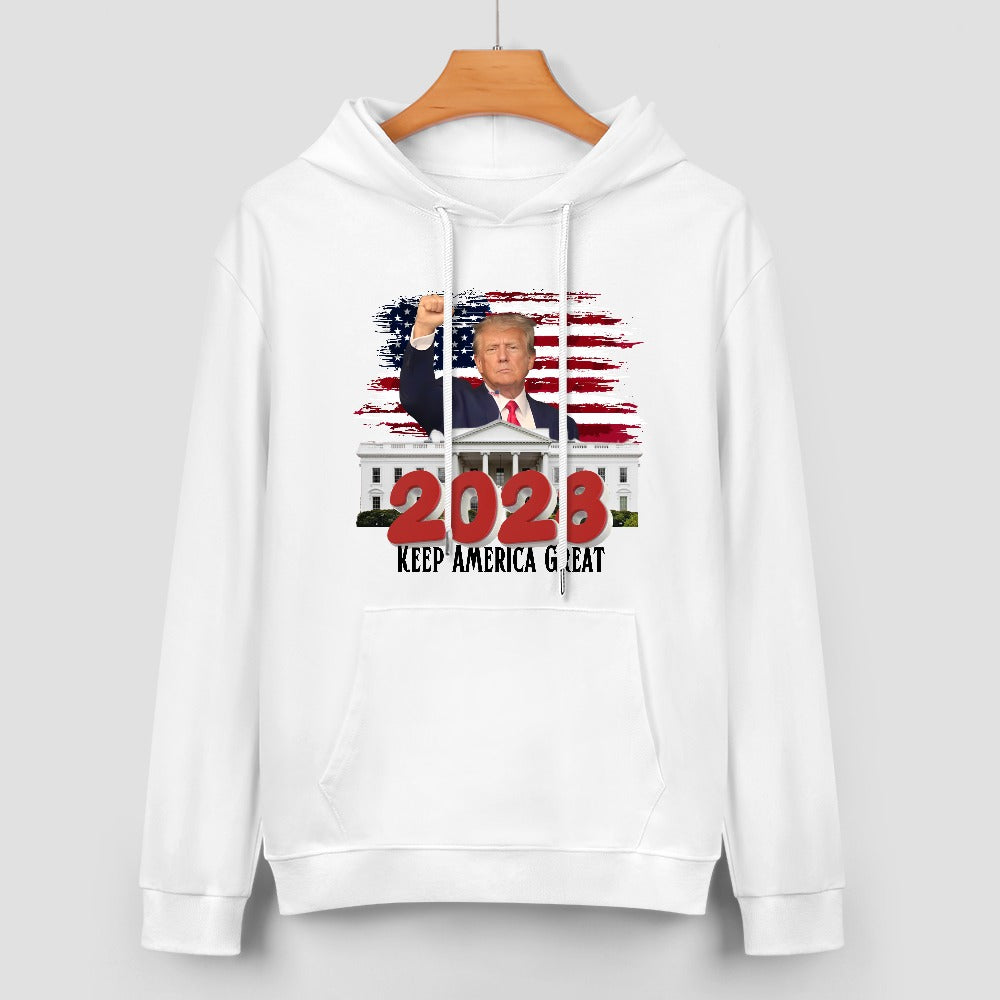 Keep America Great Trump 2028 New Pure cotton hooded sweater FREE SHIPPING