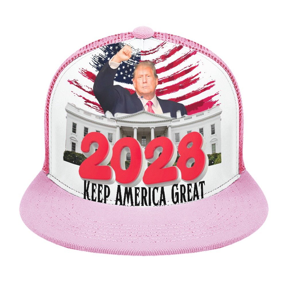 Keep America Great Trump 2028 Baseball Cap flat FREE SHIPPING