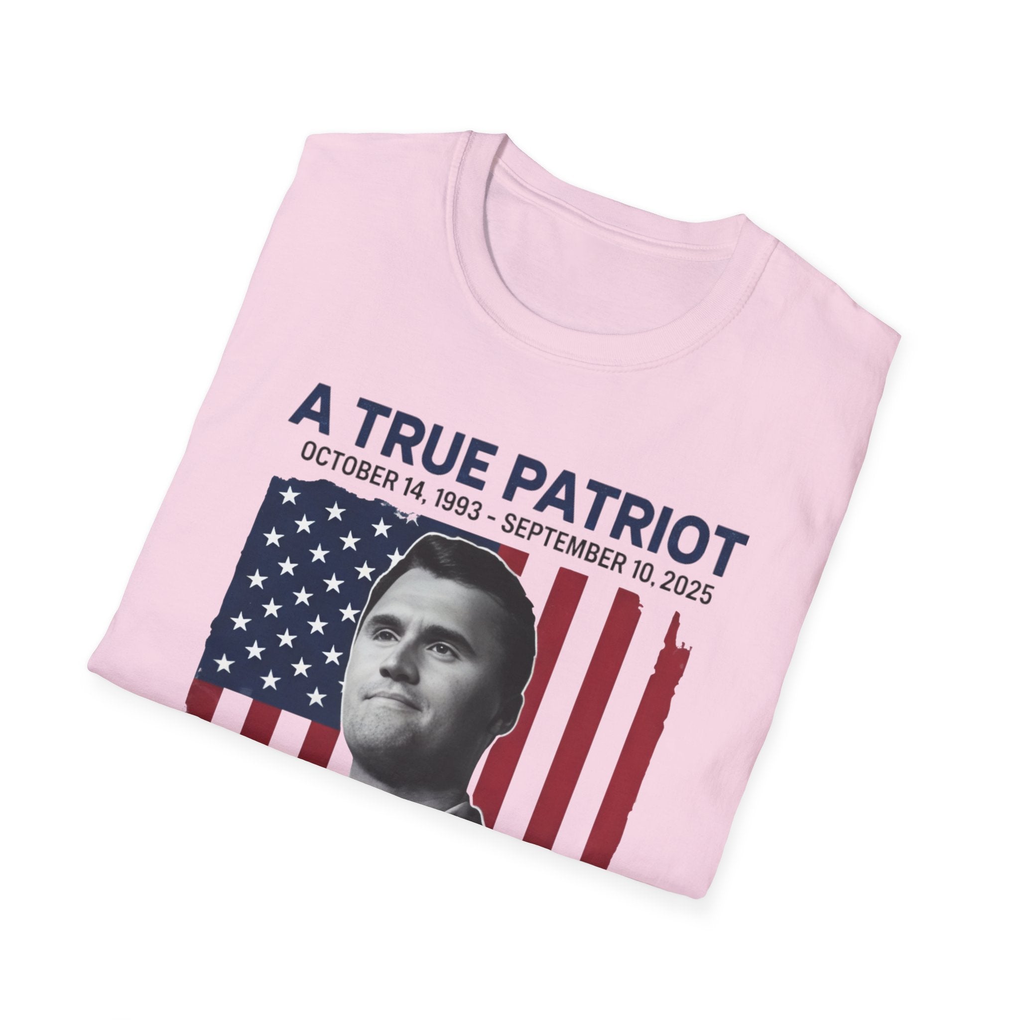 Patriotic Softstyle T-Shirt, Unisex Tee, American Flag Shirt, 4th of July Celebration, Memorial Day Outfit, Gift for Patriots