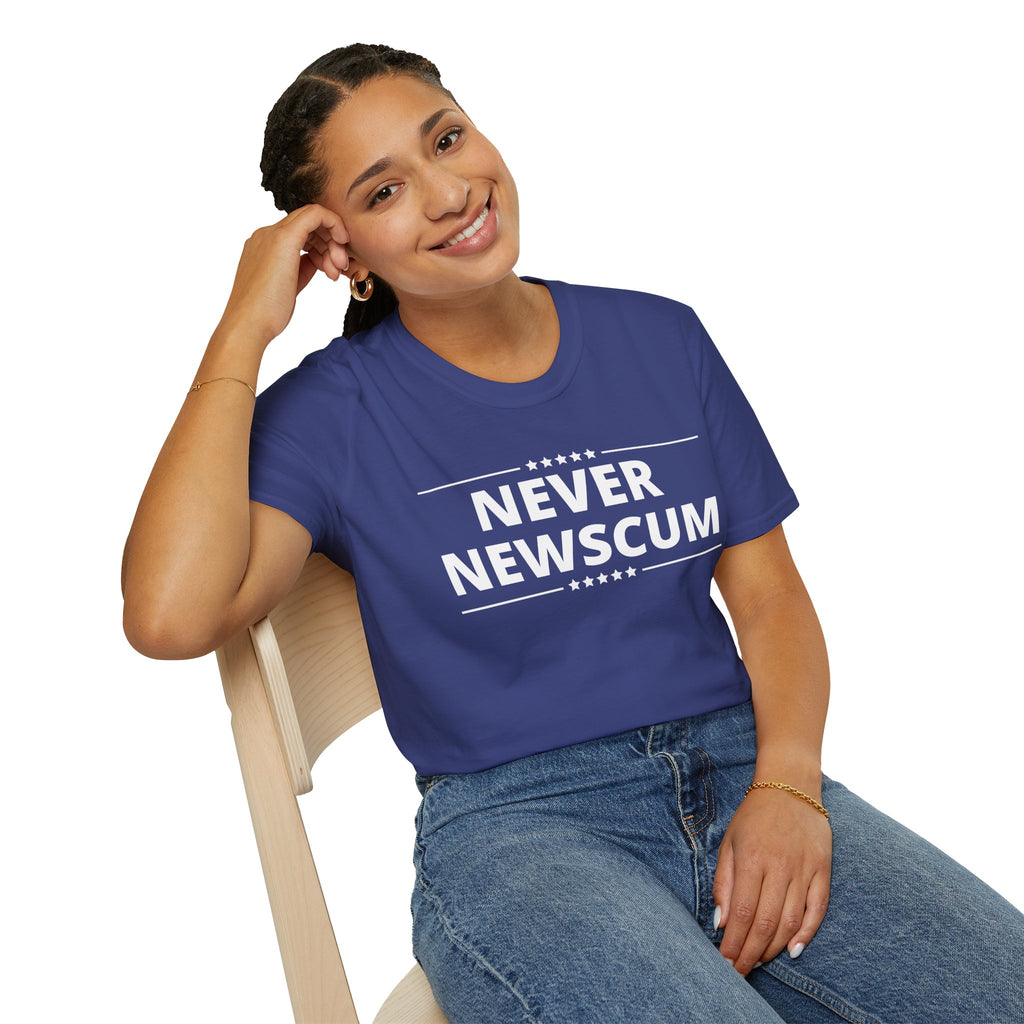 Never Newscum T-Shirt — Bold Political Statement Tee
