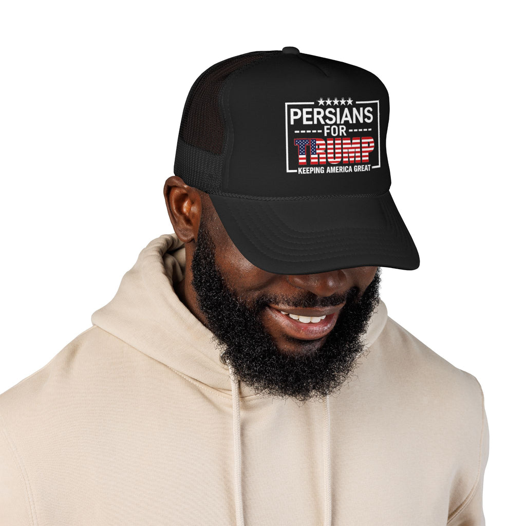 Trucker Hat — Persians for Trump "Keeping America Great" Mesh Cap #Iran #Persia #Trump