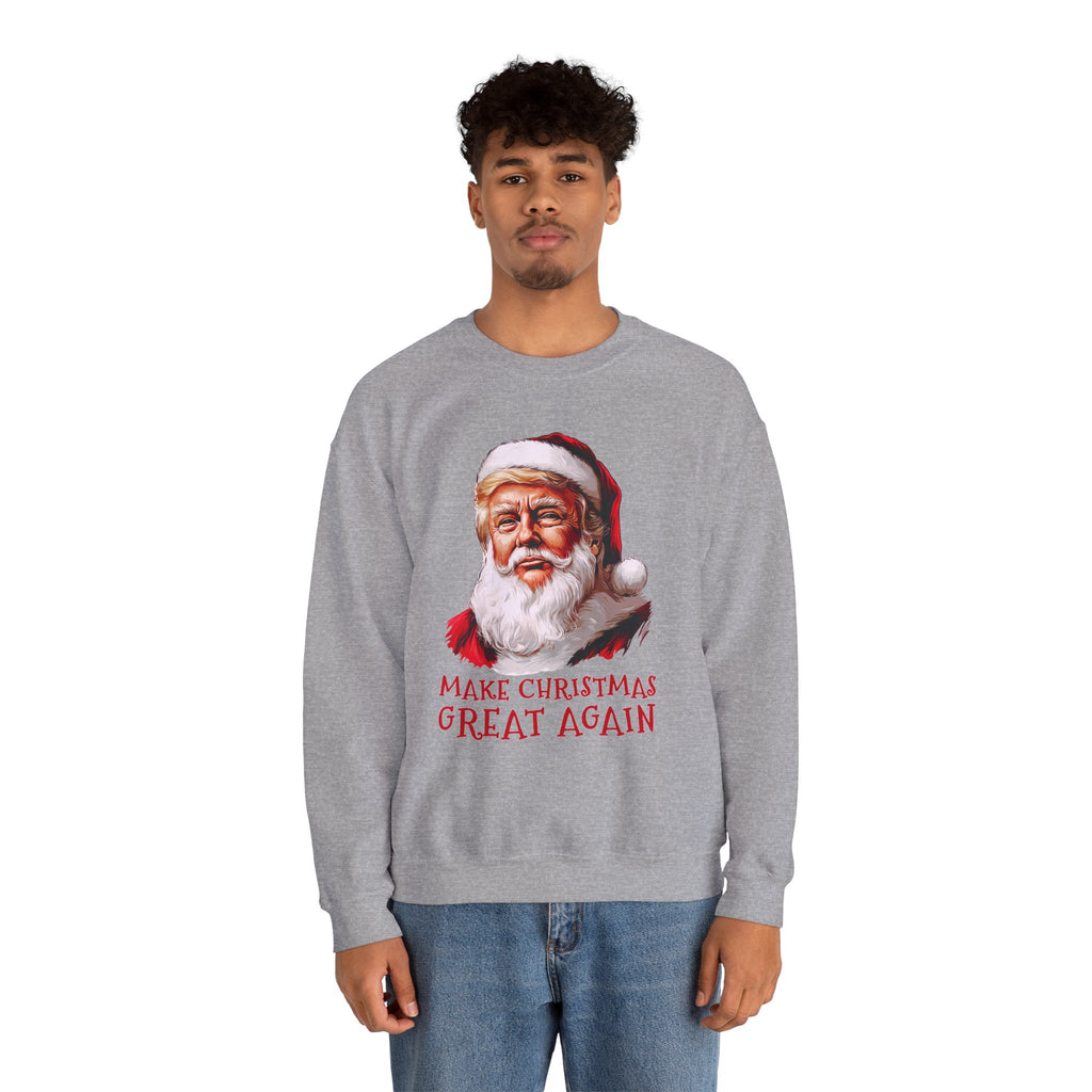 Trump Santa Face Illustration Make Christmas Great Again Sweatshirt