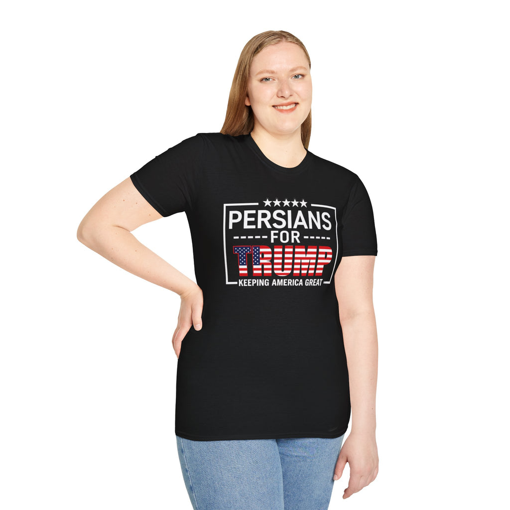 Persians for Trump T-Shirt — Patriotic American Flag Design #Iran #Persia #Trump