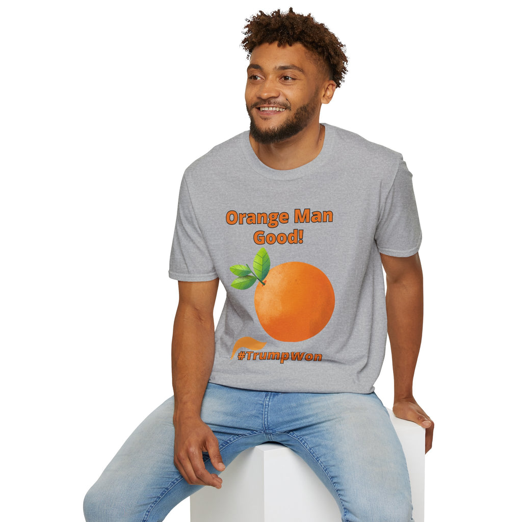 Orange Man Good Softstyle T-Shirt, Trump 2020 Tee, Unisex Shirt, Mens Womens DJT Gift, #TrumpWon