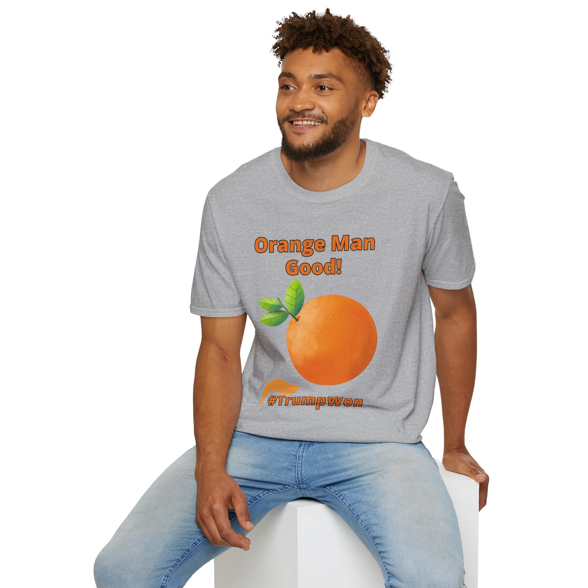 Orange Man Good Softstyle T-Shirt, Trump 2020 Tee, Unisex Shirt, Mens Womens DJT Gift, #TrumpWon