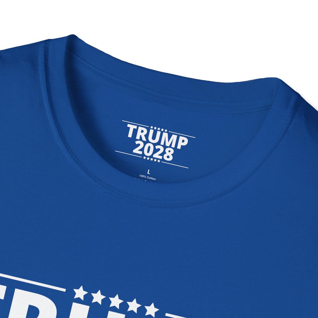 Trump 2028 Mens and Womans Softstyle T-Shirt | Political Apparel, Election 2028 Shirt, Campaign Tee, Gifts for Supporters, Rally Wear