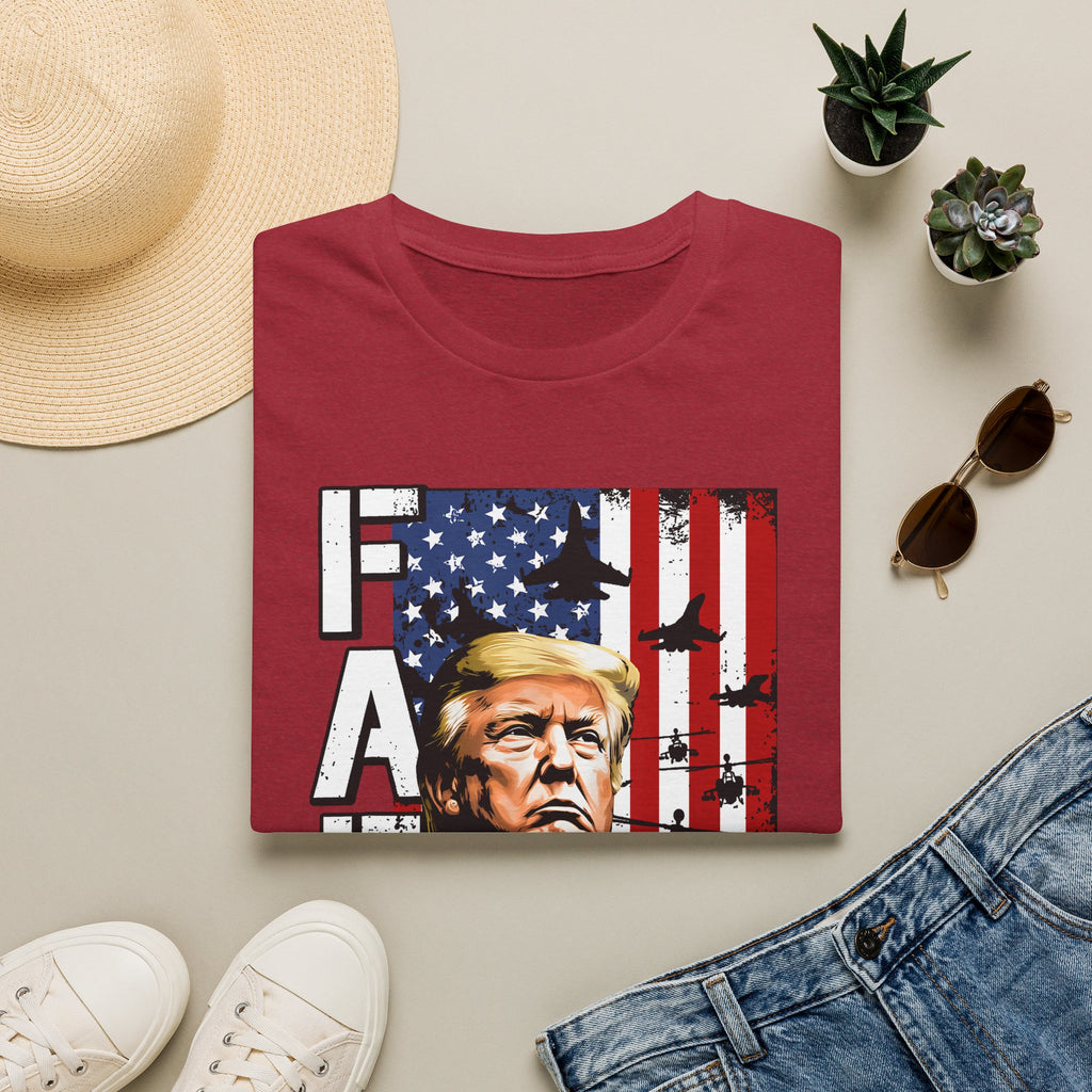 Trump Flag FAFO Graphic T-Shirt — MAGA Patriotic Portrait Tee