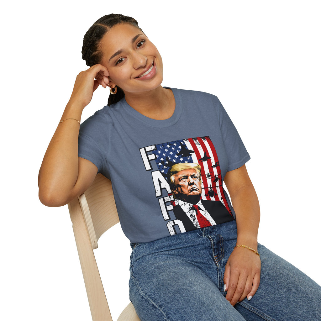 Trump Flag FAFO Graphic T-Shirt — MAGA Patriotic Portrait Tee