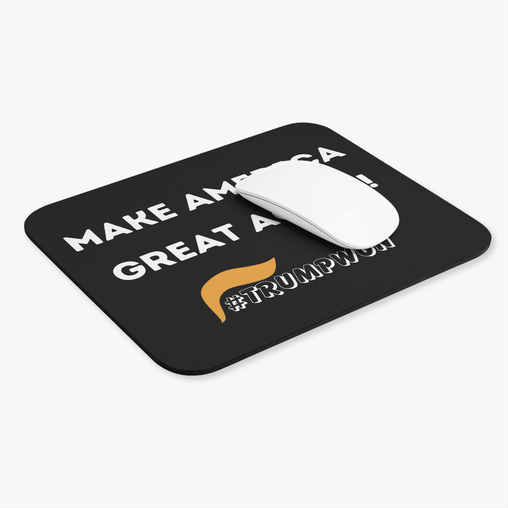 Political Mouse Pad — “Make America Great Again! #TRUMPWON” Rectangular Desk Mat