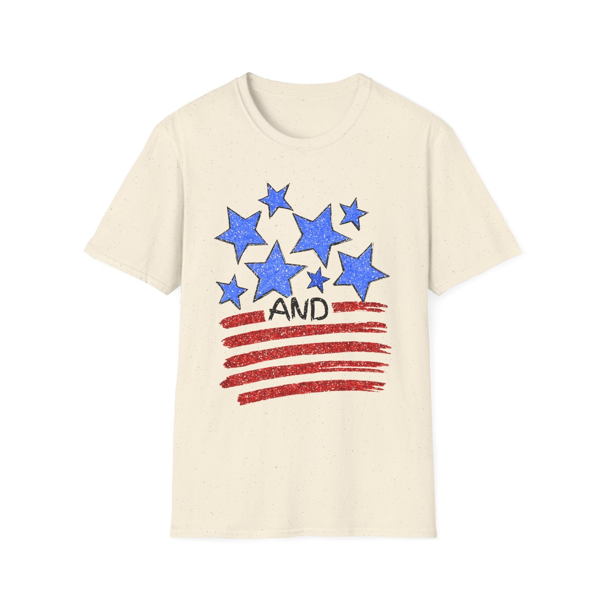 American Flag T-Shirt - Blue Stars & Stripes Patriotic Tee