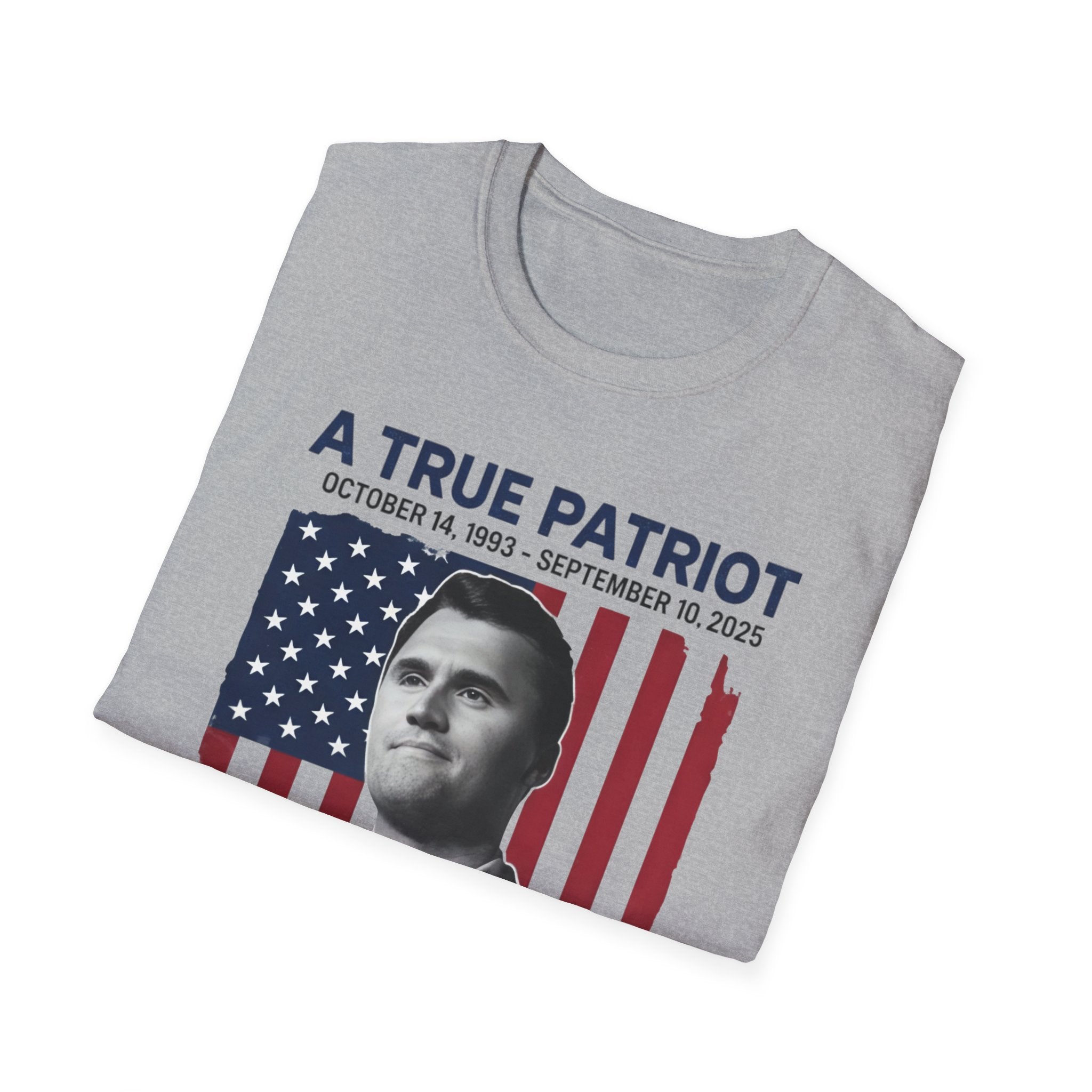 Patriotic Softstyle T-Shirt, Unisex Tee, American Flag Shirt, 4th of July Celebration, Memorial Day Outfit, Gift for Patriots