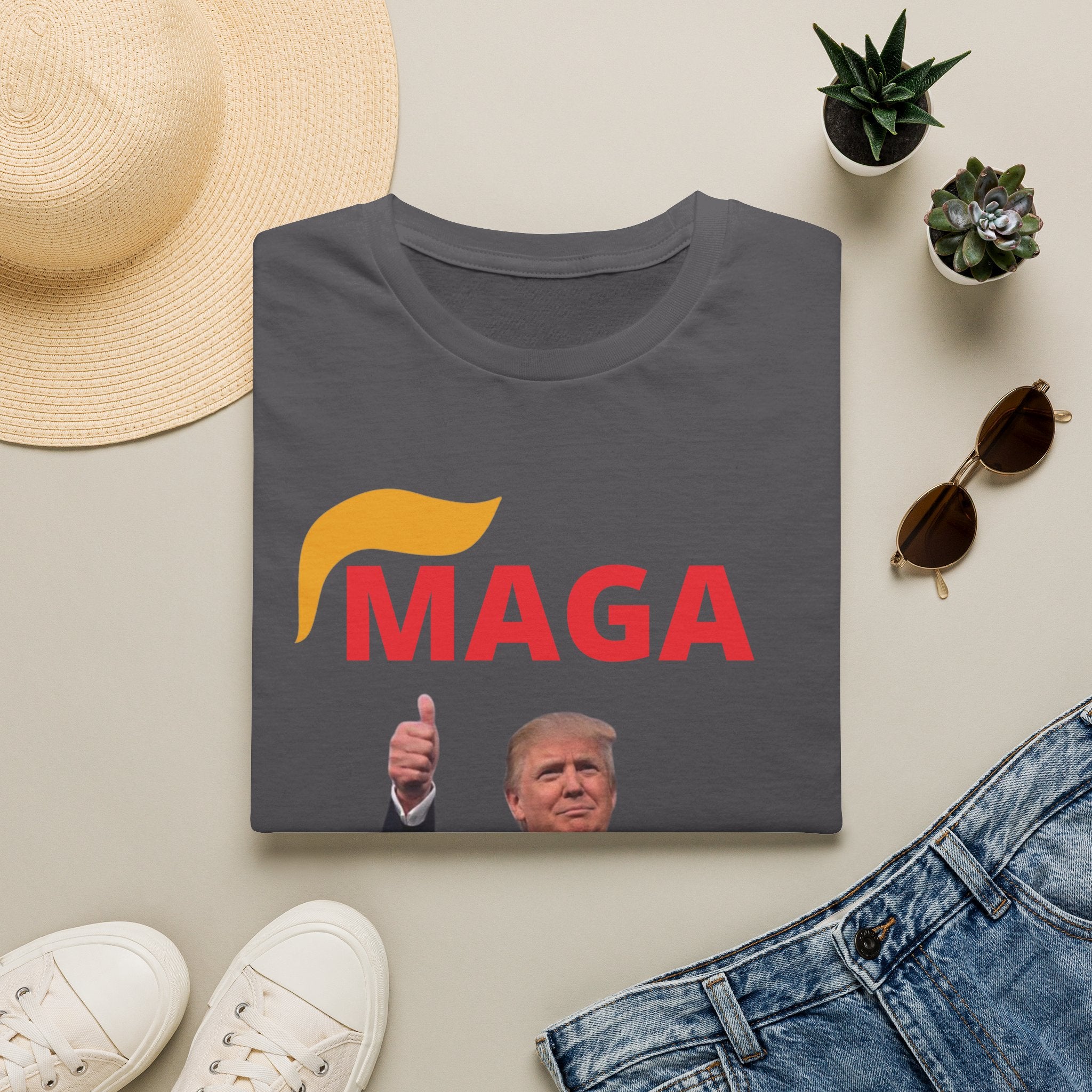 MAGA Thumbs-Up T-Shirt — "THANK GOD!" Political Statement Tee
