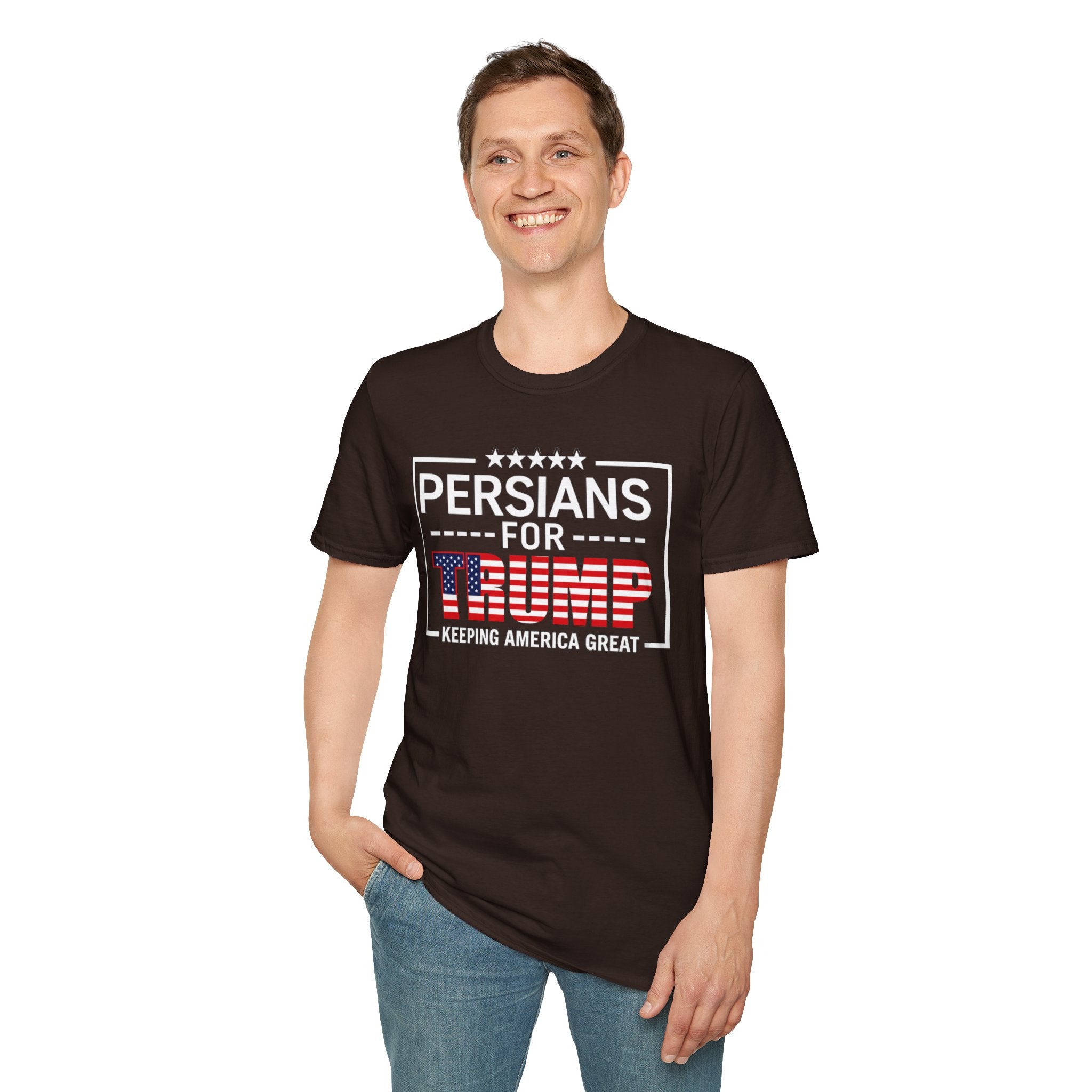 Persians for Trump T-Shirt — Patriotic American Flag Design #Iran #Persia #Trump