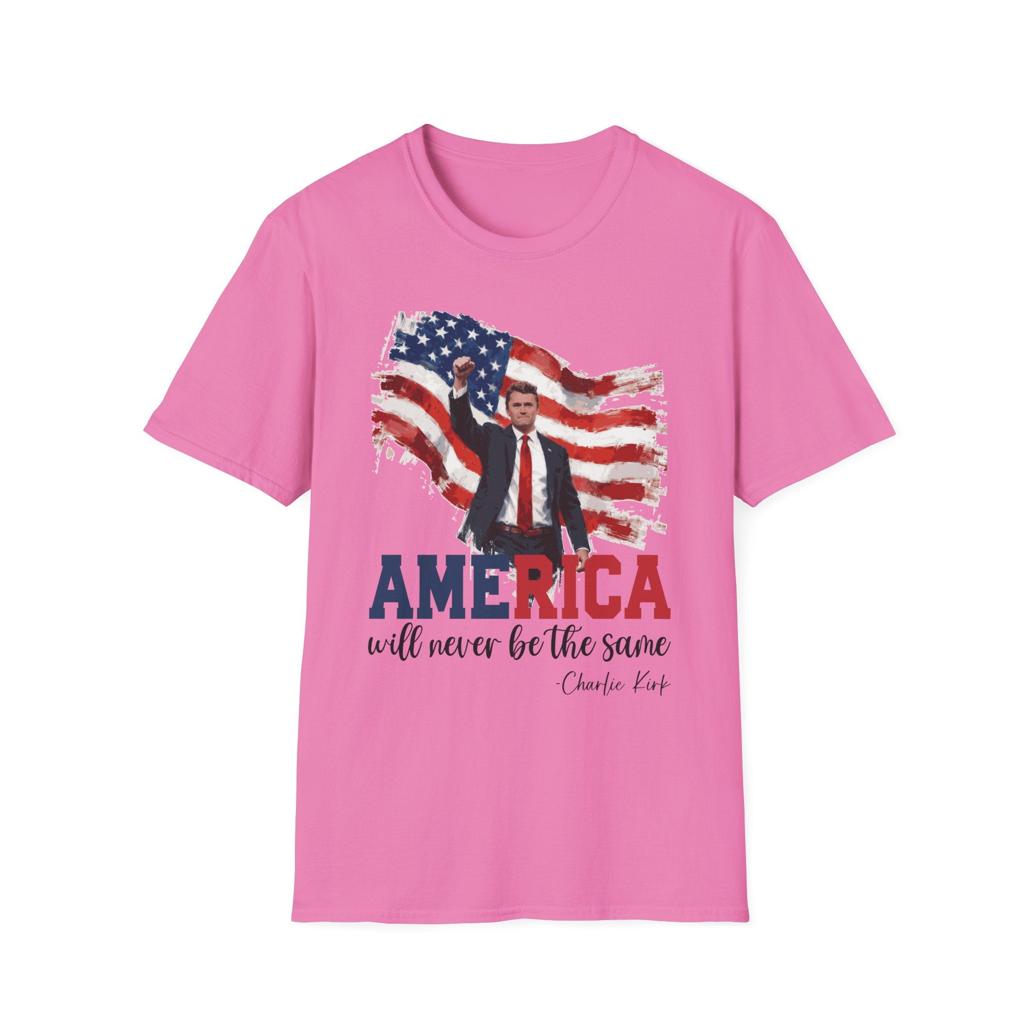 Charlie Kirk Patriotic T-Shirt - America Quote Tee, Fourth of July Shirt Independence Day Gift, Election Day Apparel, Mens Womans Boys Girls