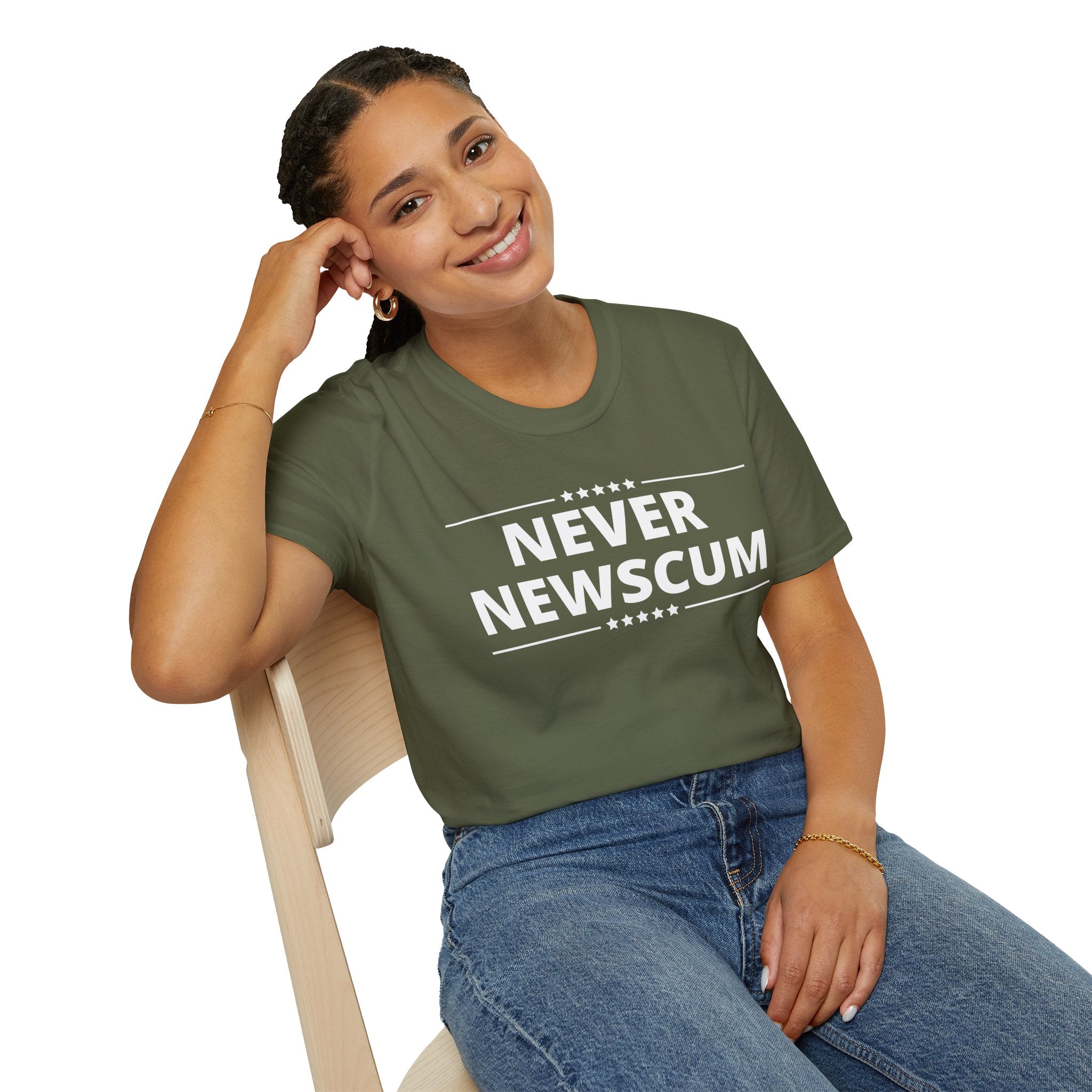 Never Newscum T-Shirt — Bold Political Statement Tee