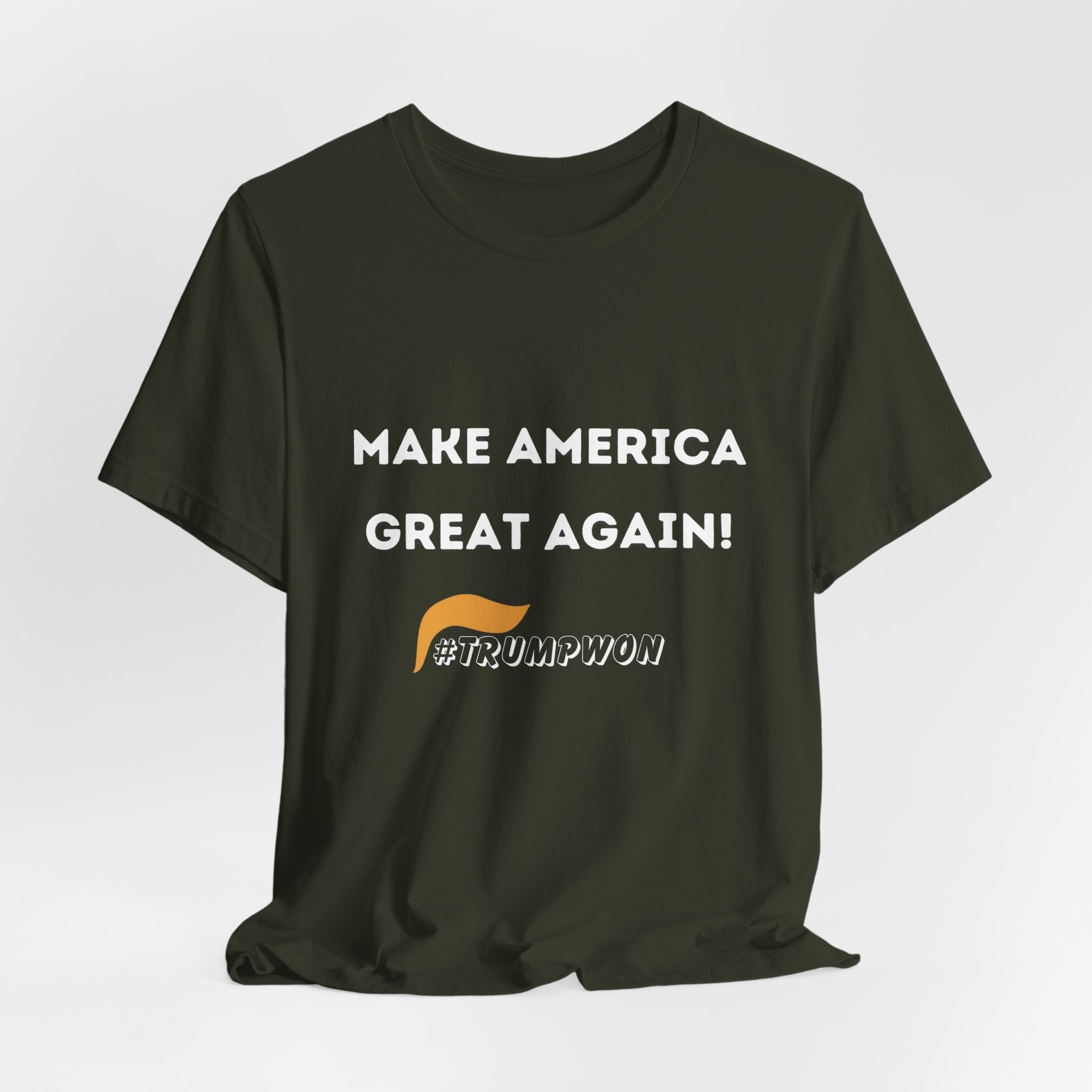 Make America Great Again #TrumpWon Mens Womans Jersey Short Sleeve Tee, Election Tee, Political Shirt, Patriotic Apparel, American Flag Clothing
