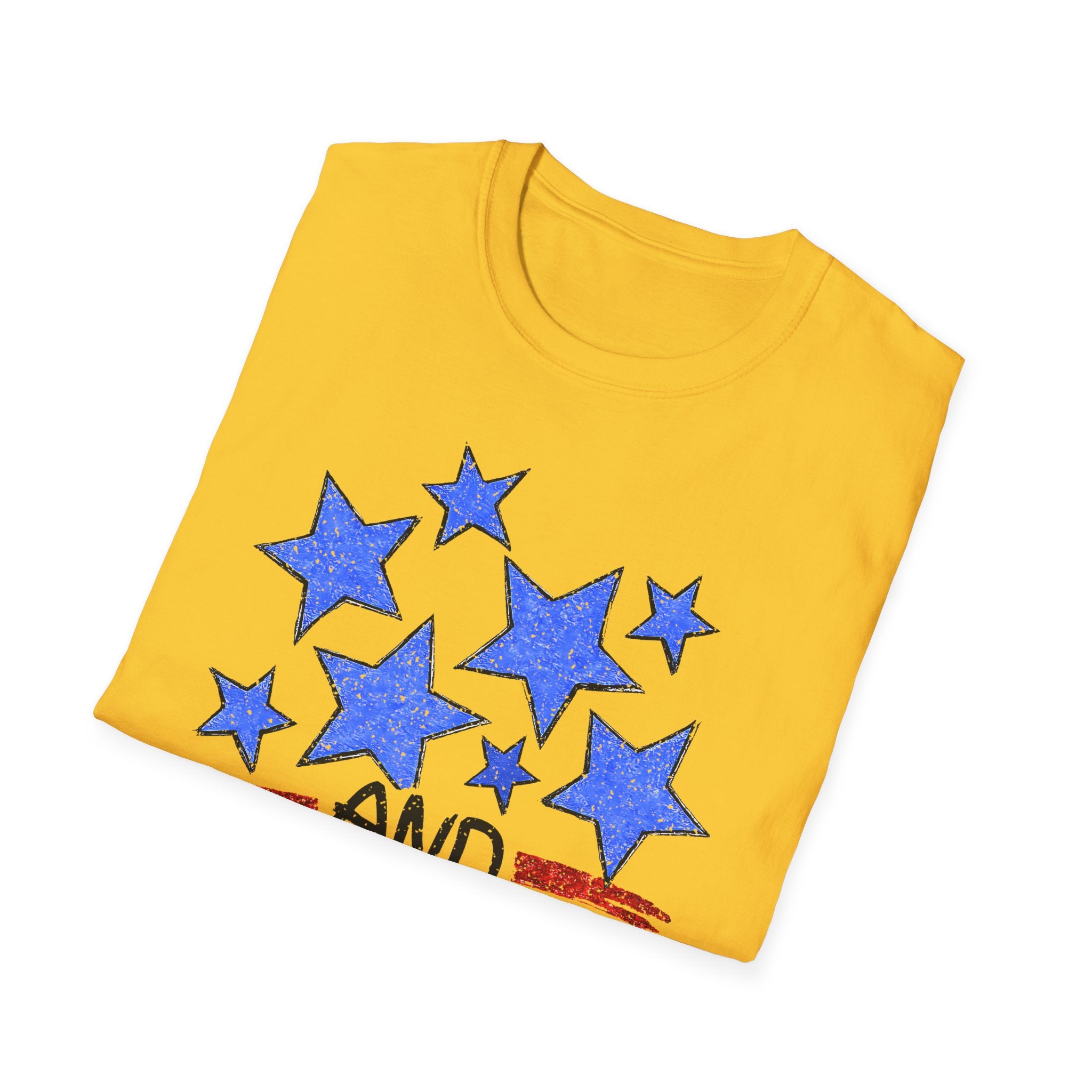 American Flag T-Shirt - Blue Stars & Stripes Patriotic Tee