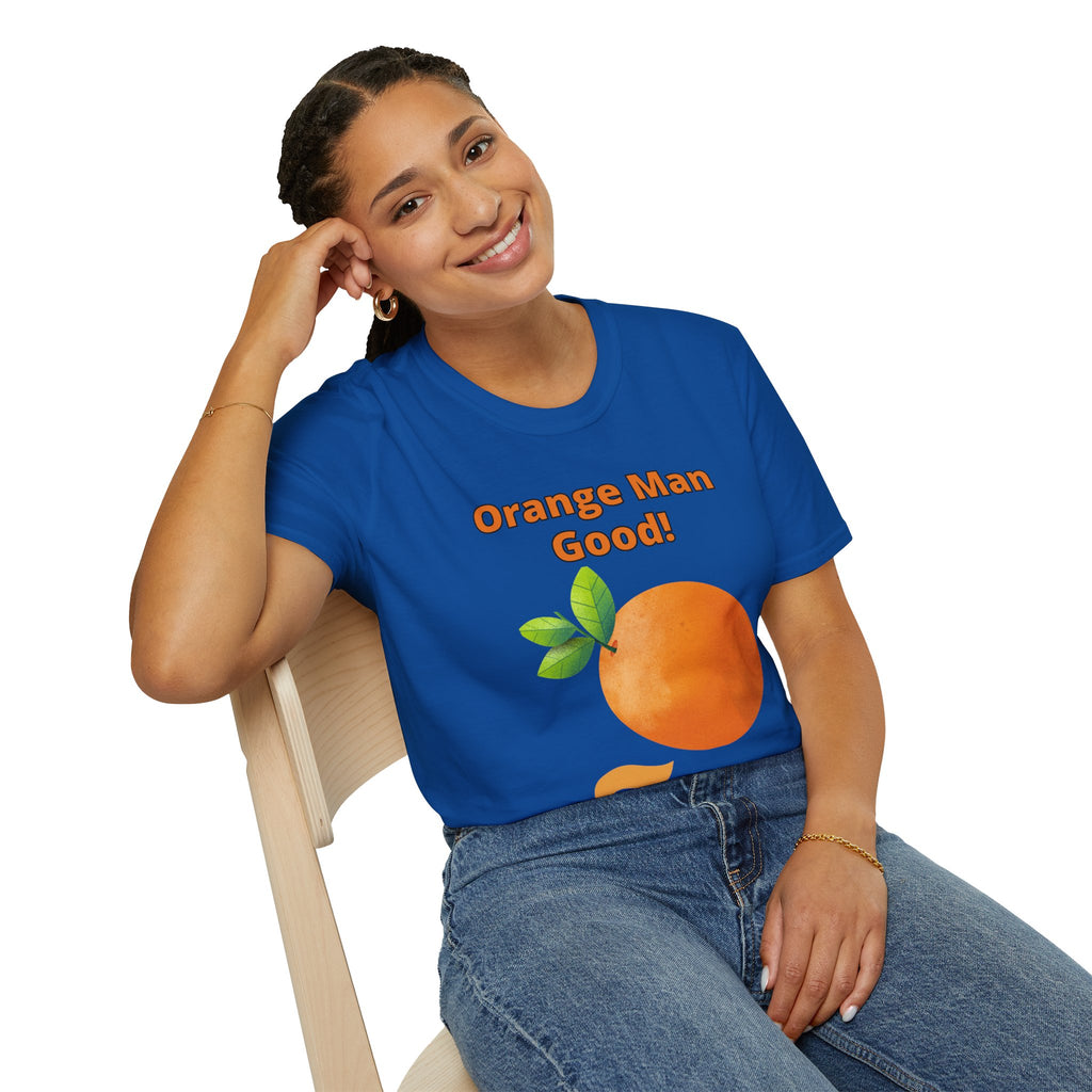 Orange Man Good Softstyle T-Shirt, Trump 2020 Tee, Unisex Shirt, Mens Womens DJT Gift, #TrumpWon