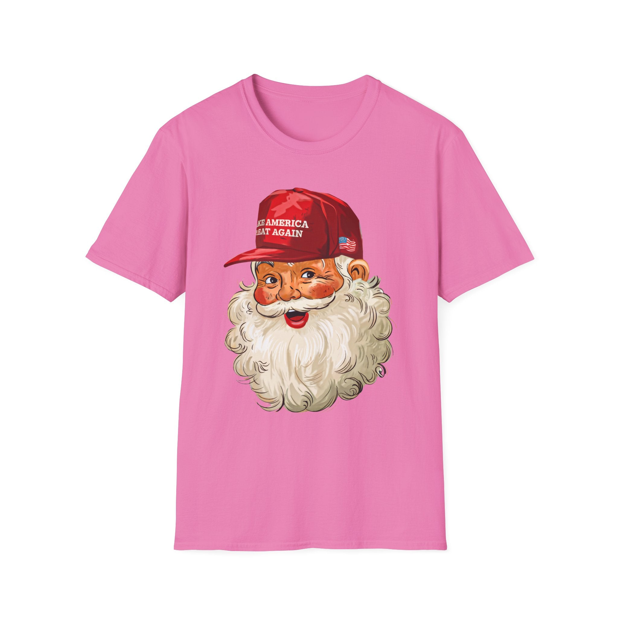 Santa Claus wearing MAGA hat T-Shirt | Political Christmas illustration