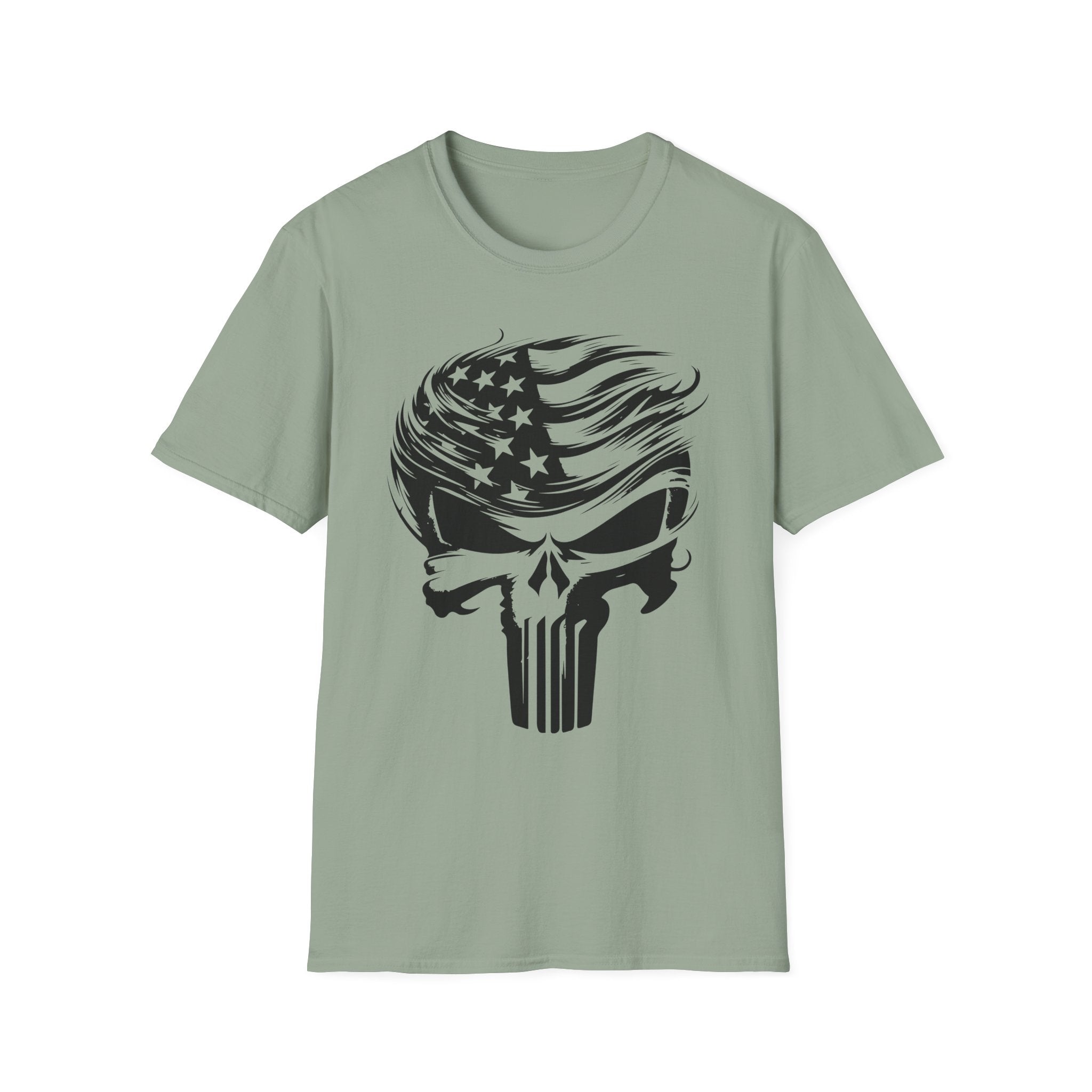 Punisher Patriotic Skull Graphic T-Shirt | Mens Womans  Softstyle Tee, Unique Gift, Casual Wear, Festival Apparel, Statement Shirt