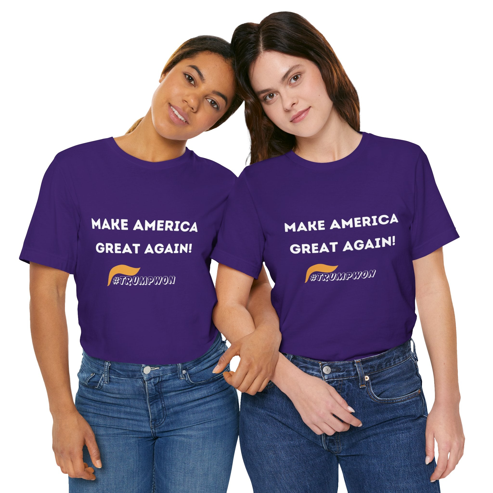Make America Great Again #TrumpWon Mens Womans Jersey Short Sleeve Tee, Election Tee, Political Shirt, Patriotic Apparel, American Flag Clothing