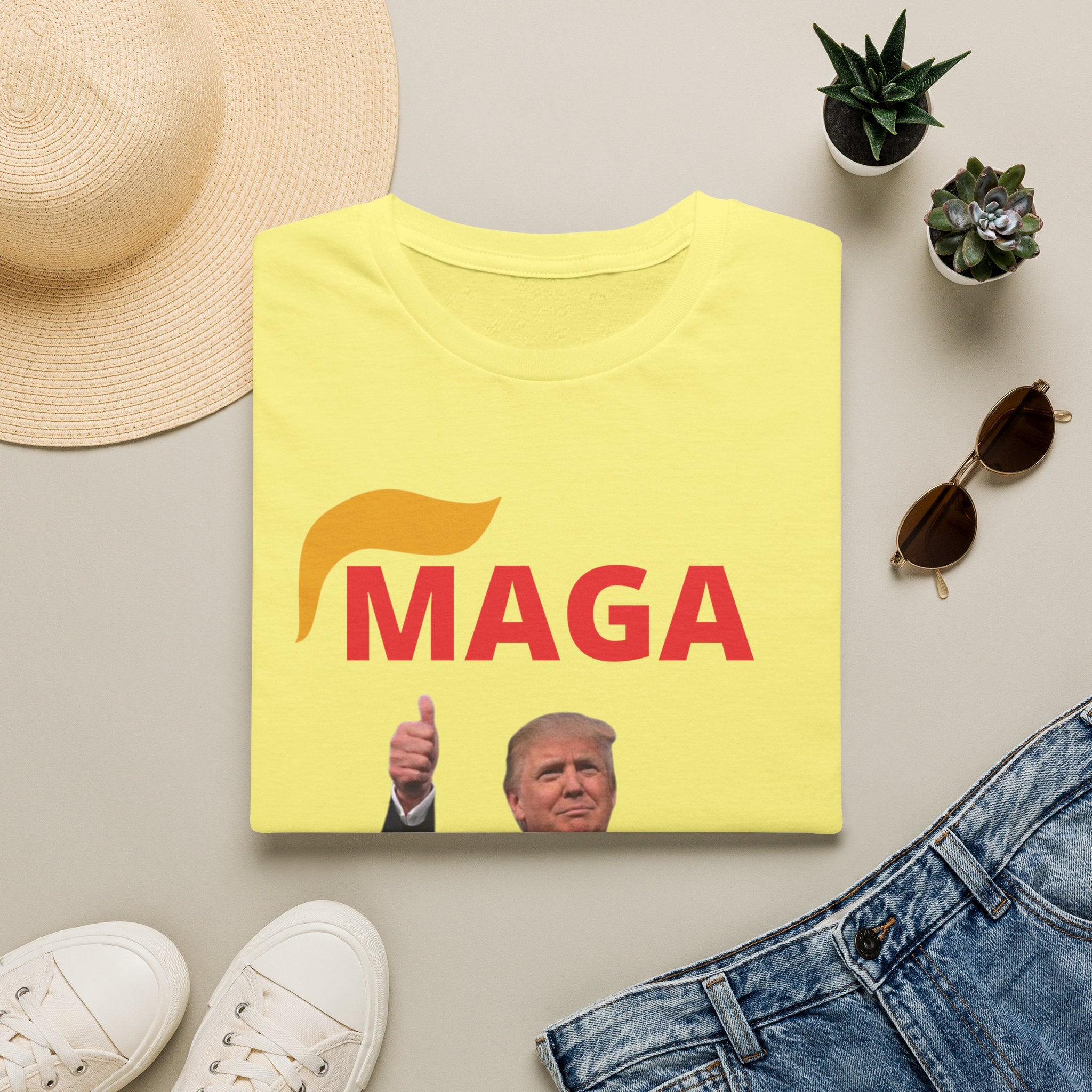 MAGA Thumbs-Up T-Shirt — "THANK GOD!" Political Statement Tee