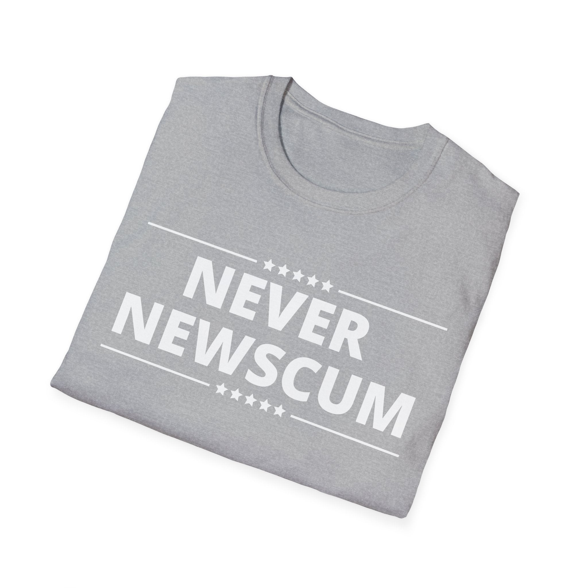 Never Newscum T-Shirt — Bold Political Statement Tee