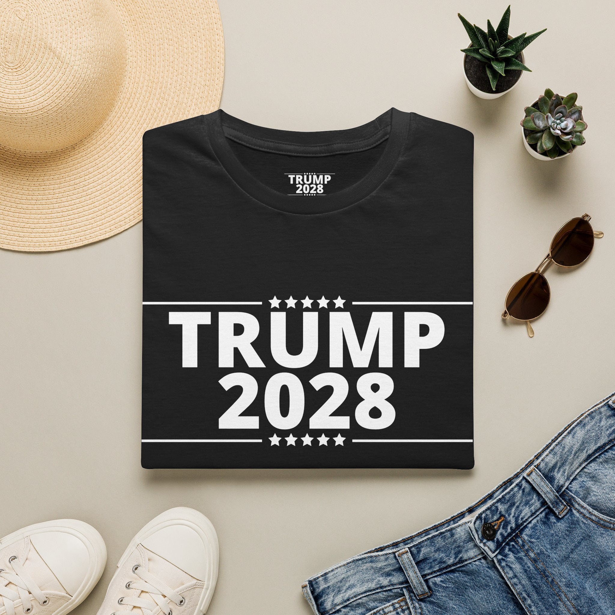 Trump 2028 Mens and Womans Softstyle T-Shirt | Political Apparel, Election 2028 Shirt, Campaign Tee, Gifts for Supporters, Rally Wear