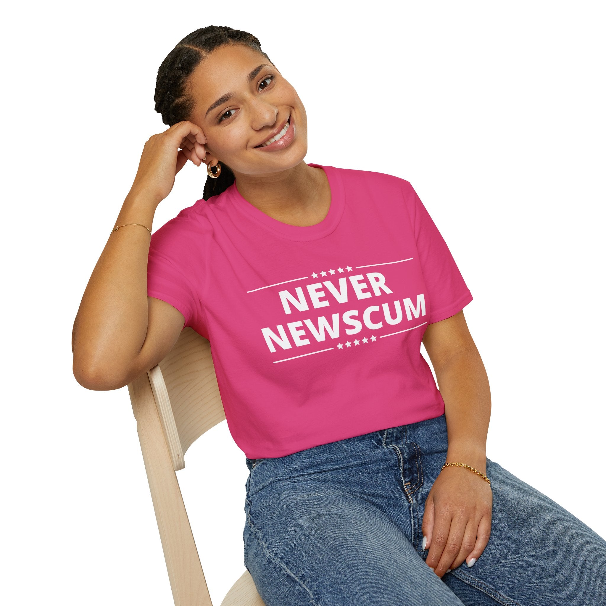 Never Newscum T-Shirt — Bold Political Statement Tee