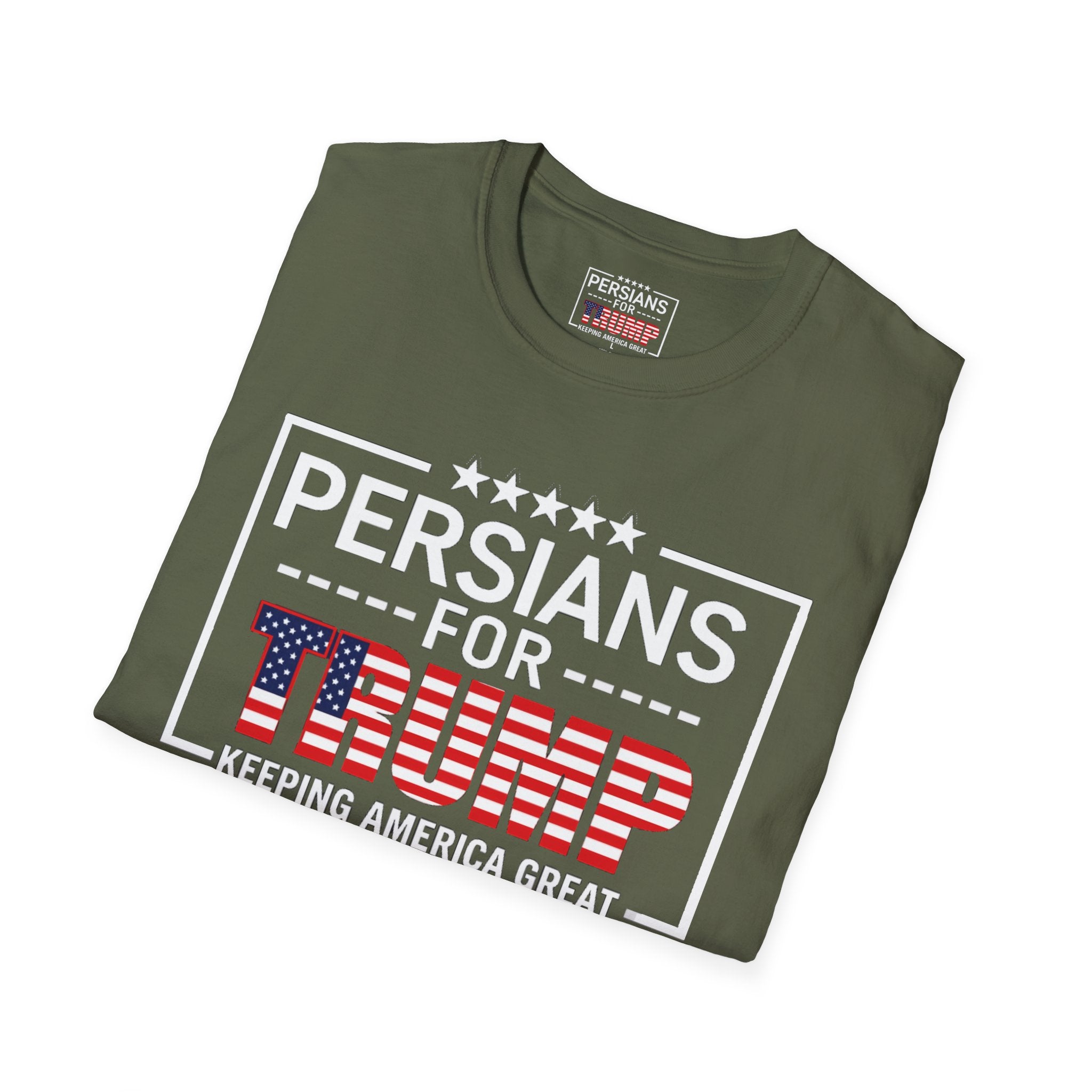 Persians for Trump T-Shirt — Patriotic American Flag Design #Iran #Persia #Trump