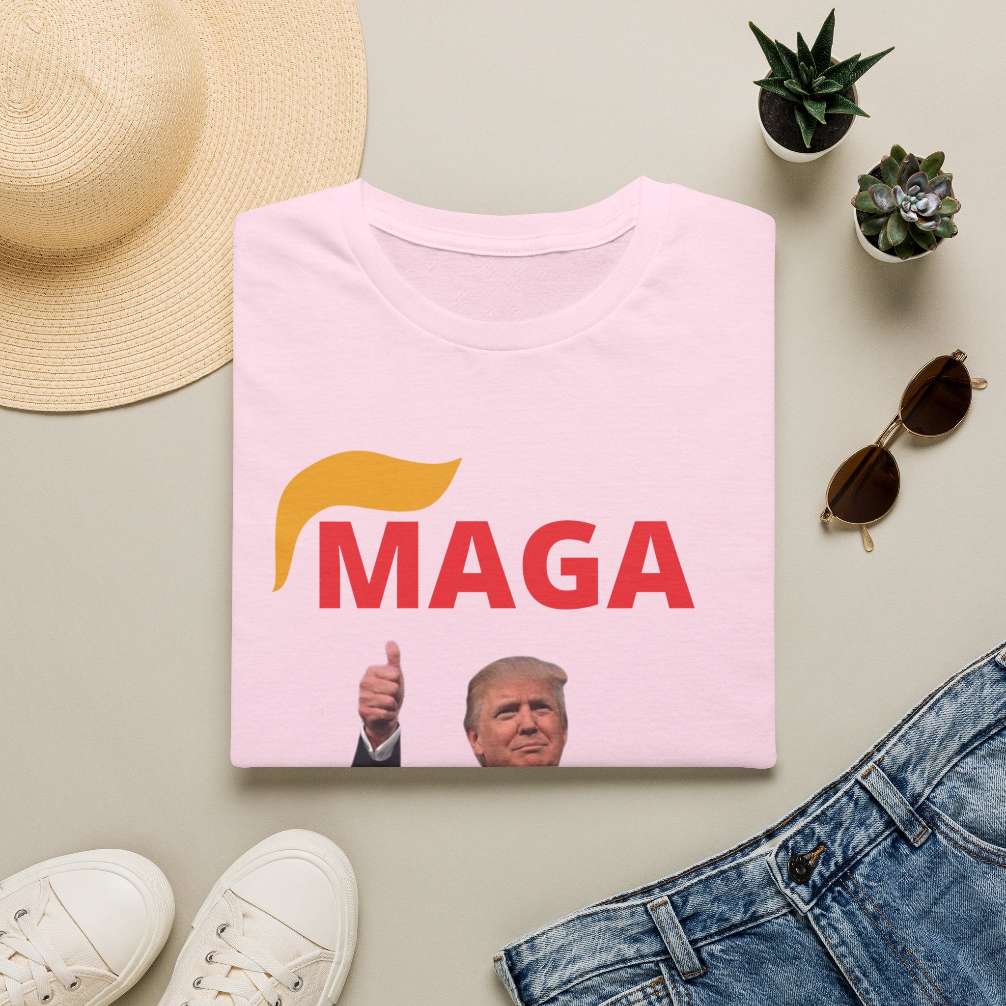 MAGA Thumbs-Up T-Shirt — "THANK GOD!" Political Statement Tee