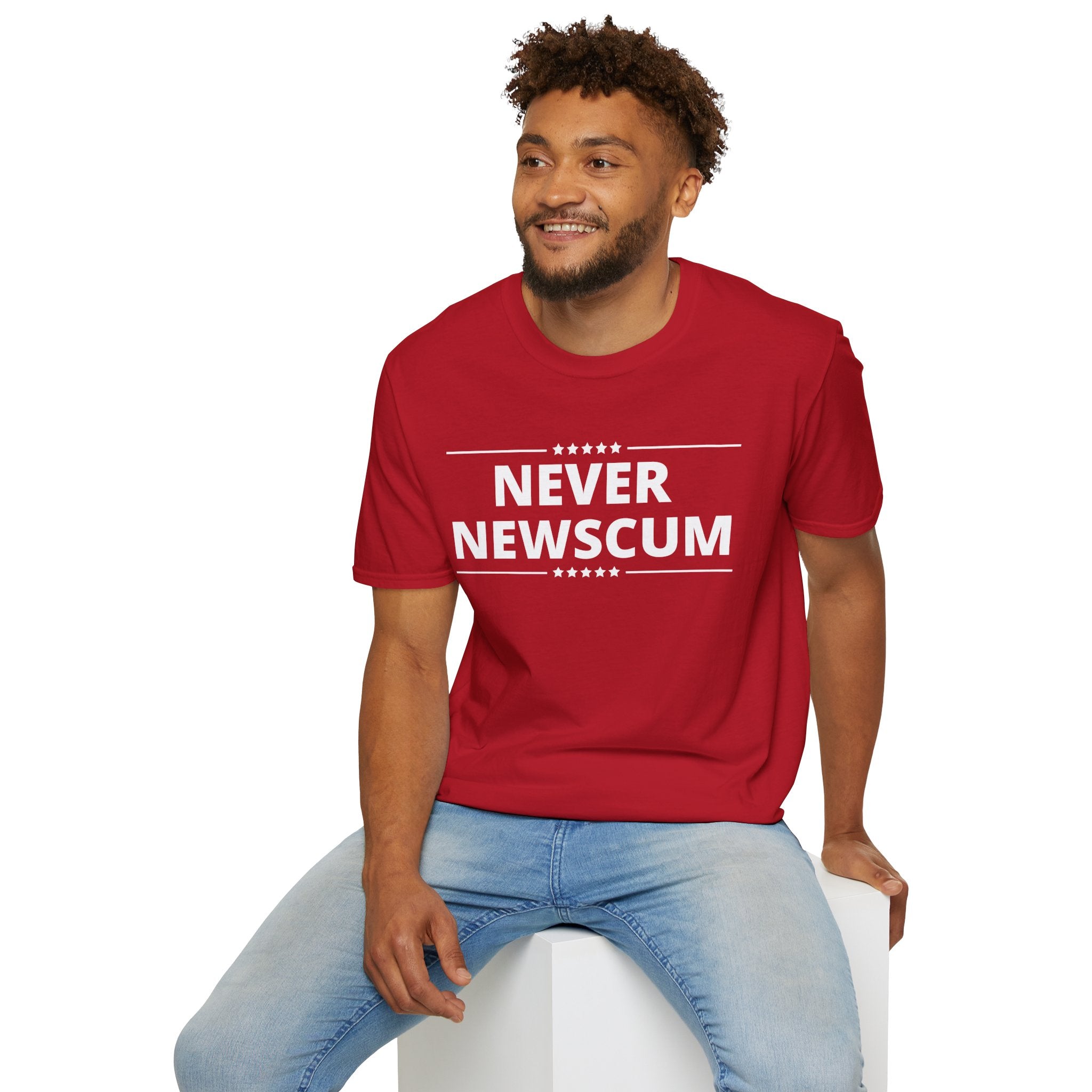 Never Newscum T-Shirt — Bold Political Statement Tee