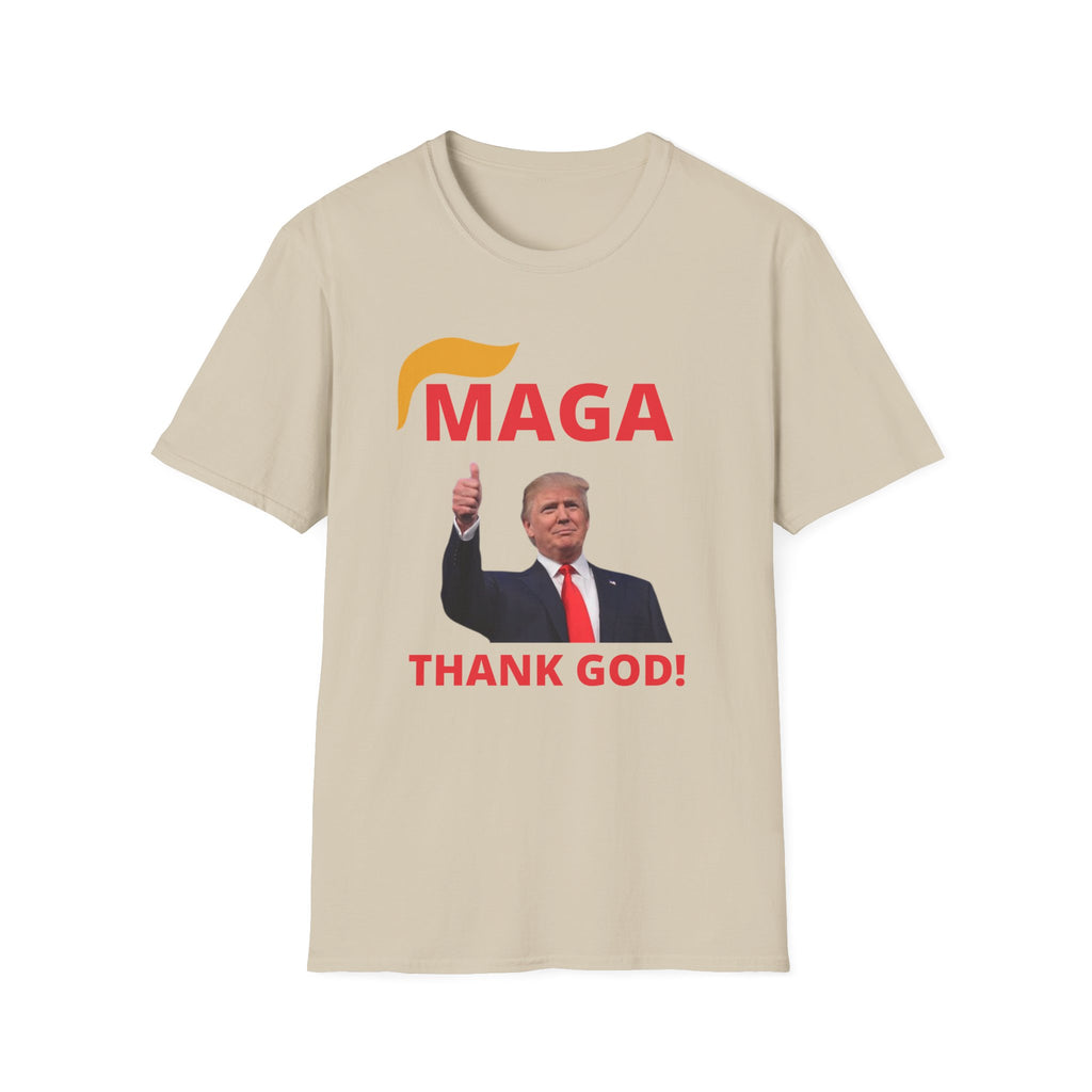 MAGA Thumbs-Up T-Shirt — "THANK GOD!" Political Statement Tee