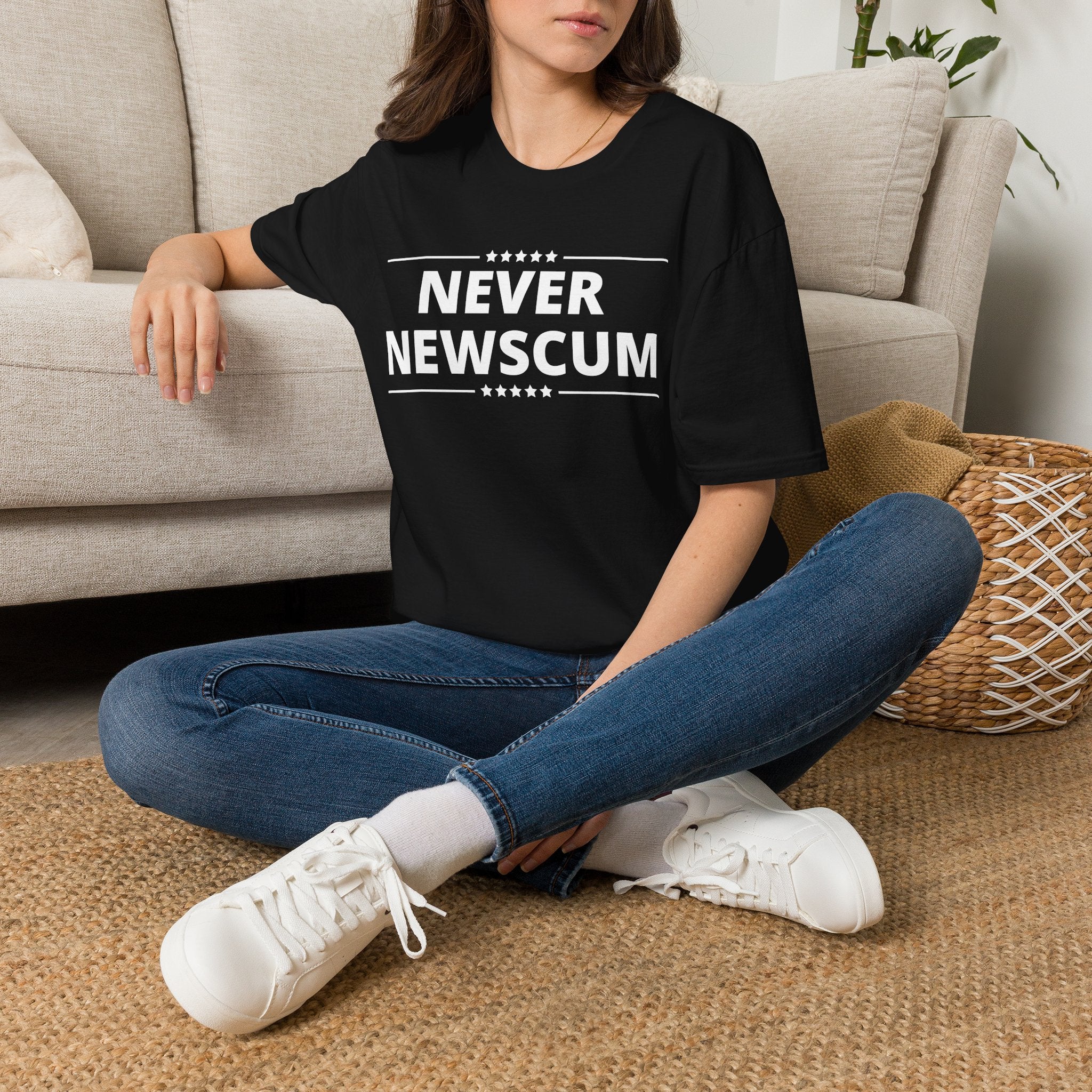 Never Newscum T-Shirt — Bold Political Statement Tee