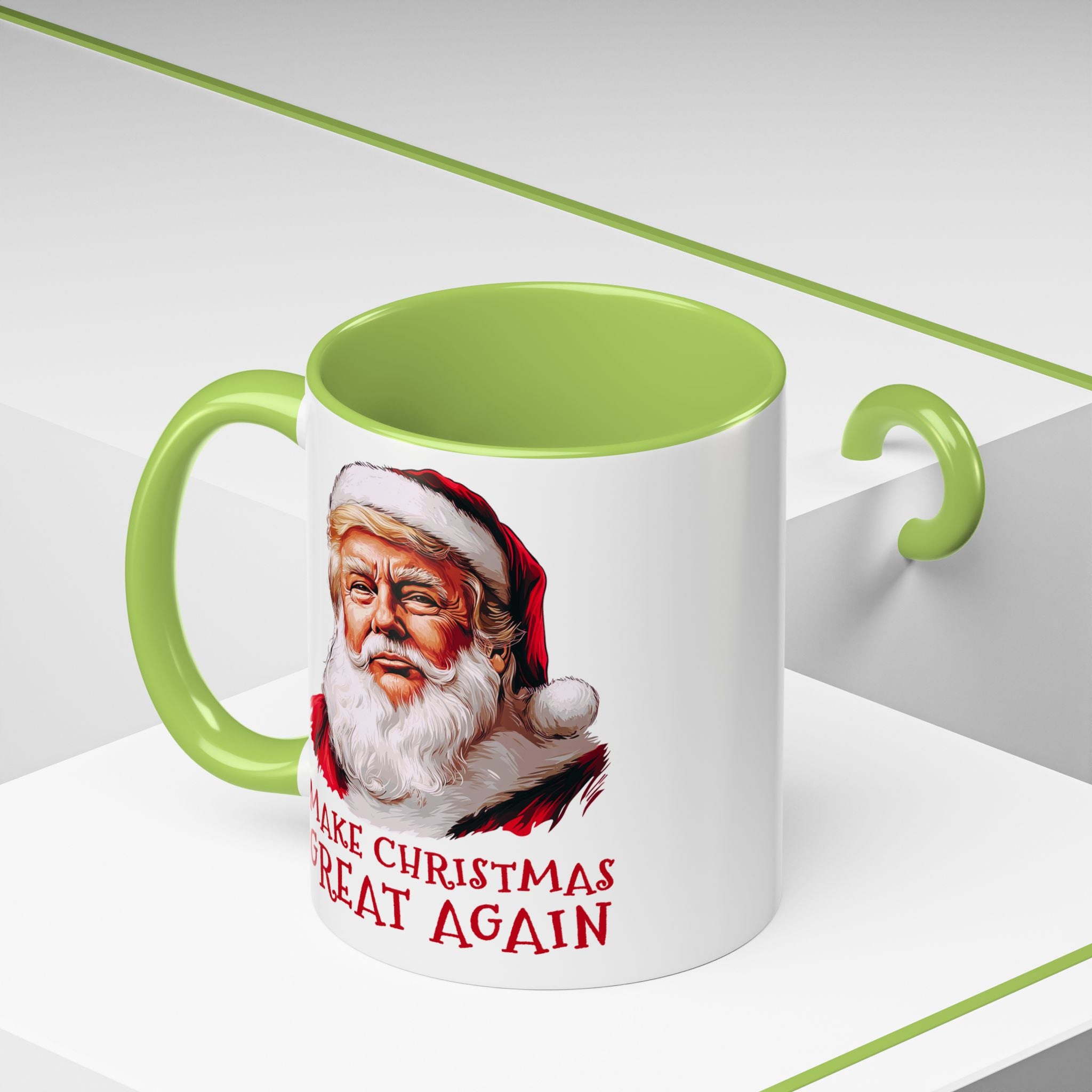 Make Christmas Great Again Mug | Accent Coffee Mug #Trump