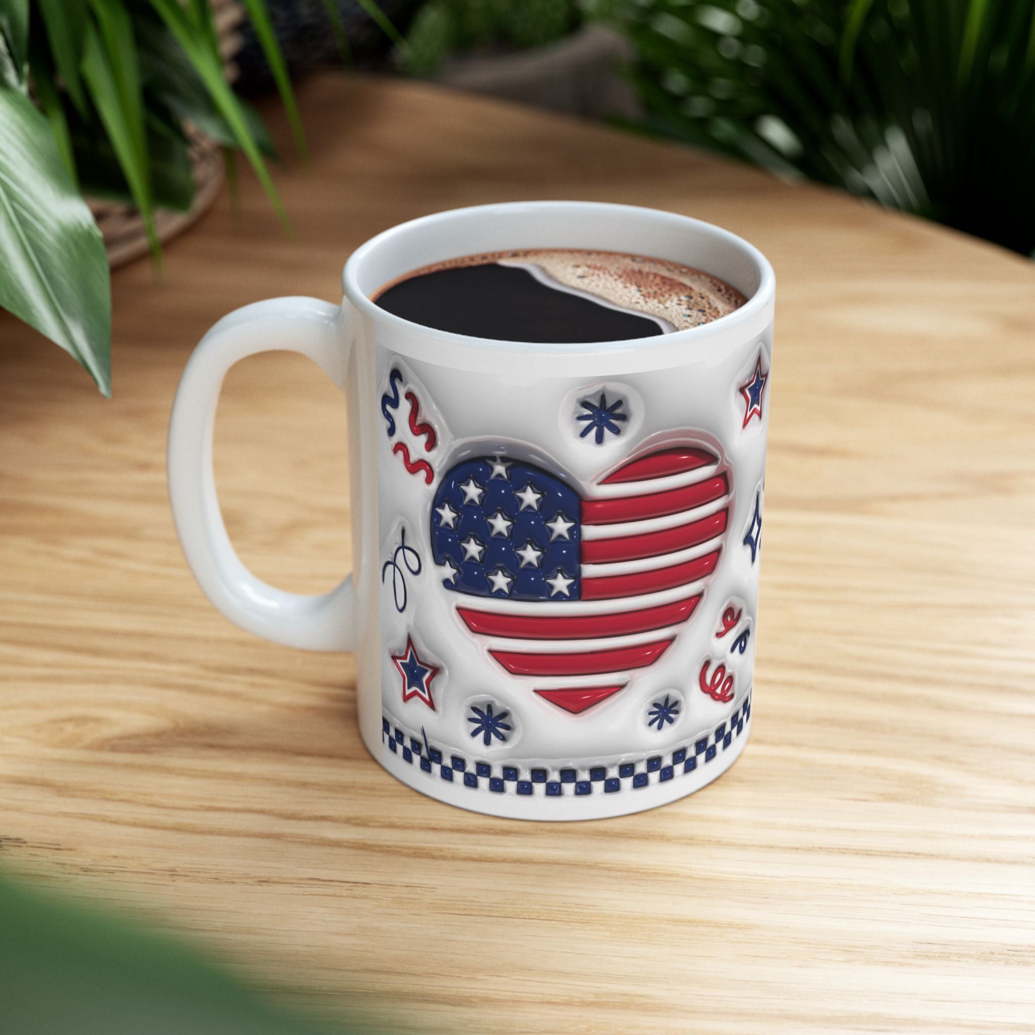 Im Still a Trump Girl, Patriotic Ceramic Mug, 4th of July Coffee Cup, Fun USA Mug, Star and Stripes Drinkware, Holiday Gift for Veterans