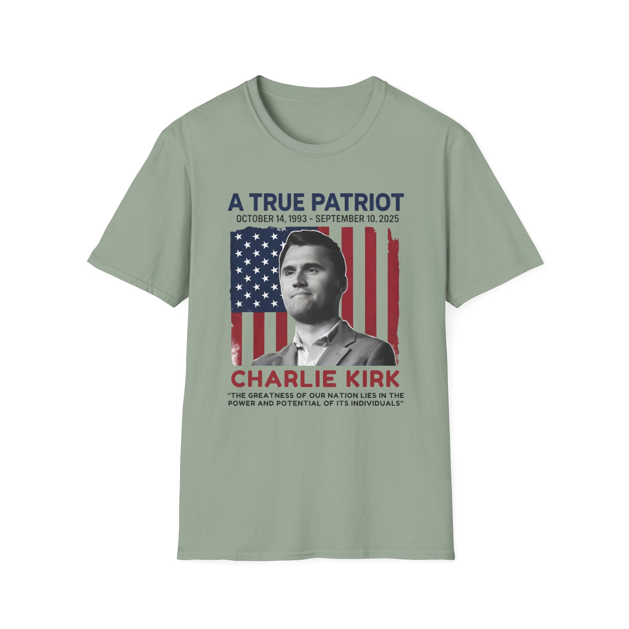 Patriotic Softstyle T-Shirt, Unisex Tee, American Flag Shirt, 4th of July Celebration, Memorial Day Outfit, Gift for Patriots