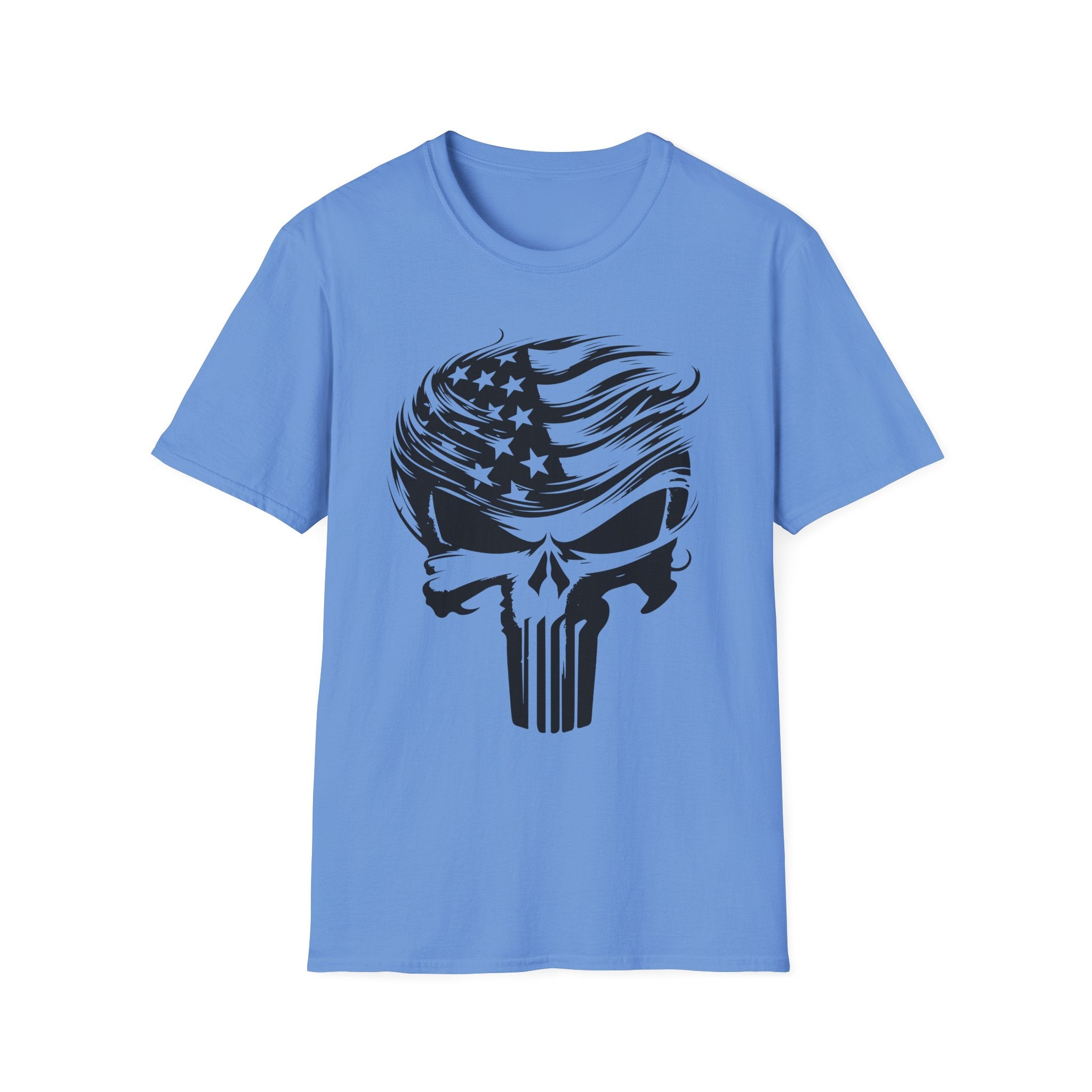 Punisher Patriotic Skull Graphic T-Shirt | Mens Womans  Softstyle Tee, Unique Gift, Casual Wear, Festival Apparel, Statement Shirt