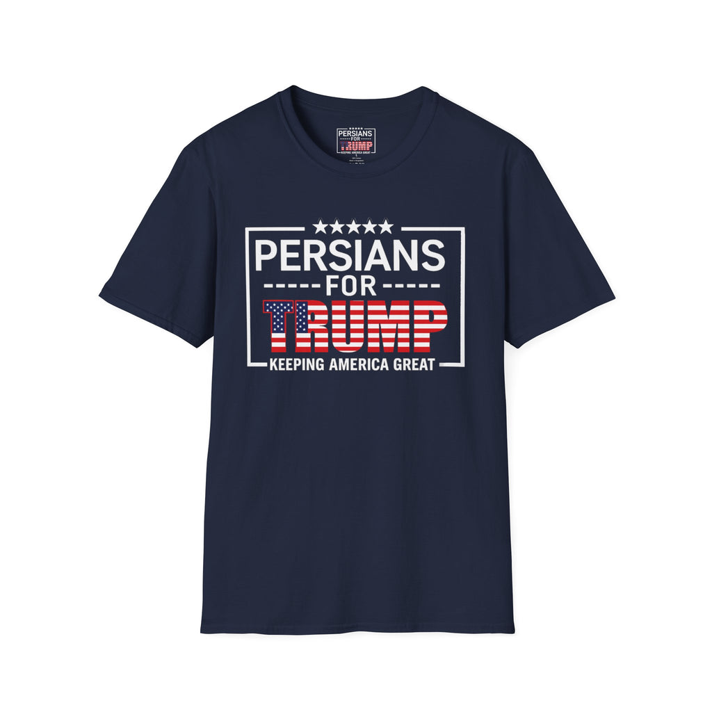 Persians for Trump T-Shirt — Patriotic American Flag Design #Iran #Persia #Trump