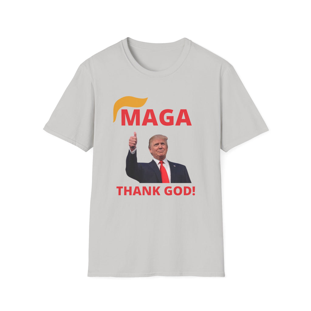 MAGA Thumbs-Up T-Shirt — "THANK GOD!" Political Statement Tee