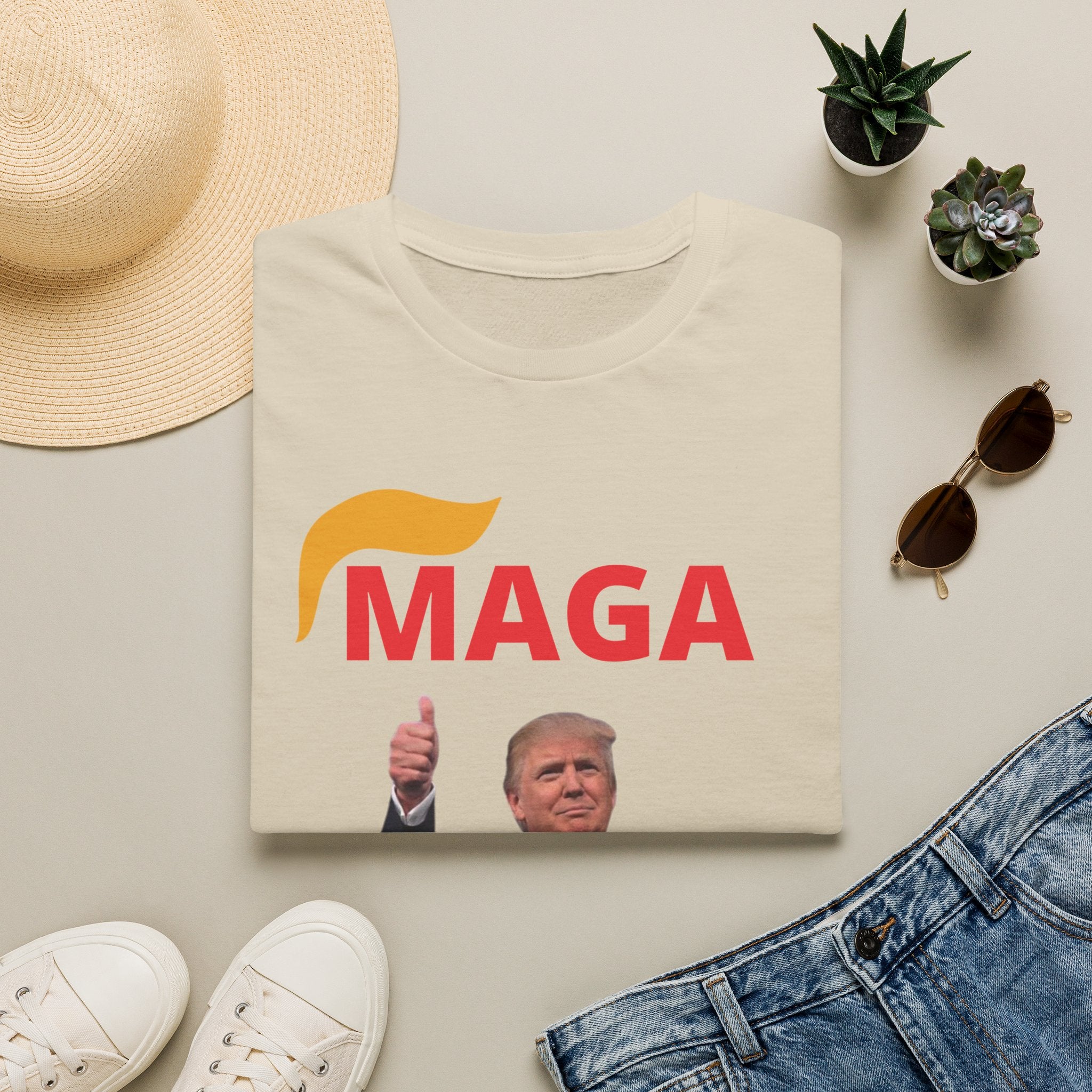 MAGA Thumbs-Up T-Shirt — "THANK GOD!" Political Statement Tee