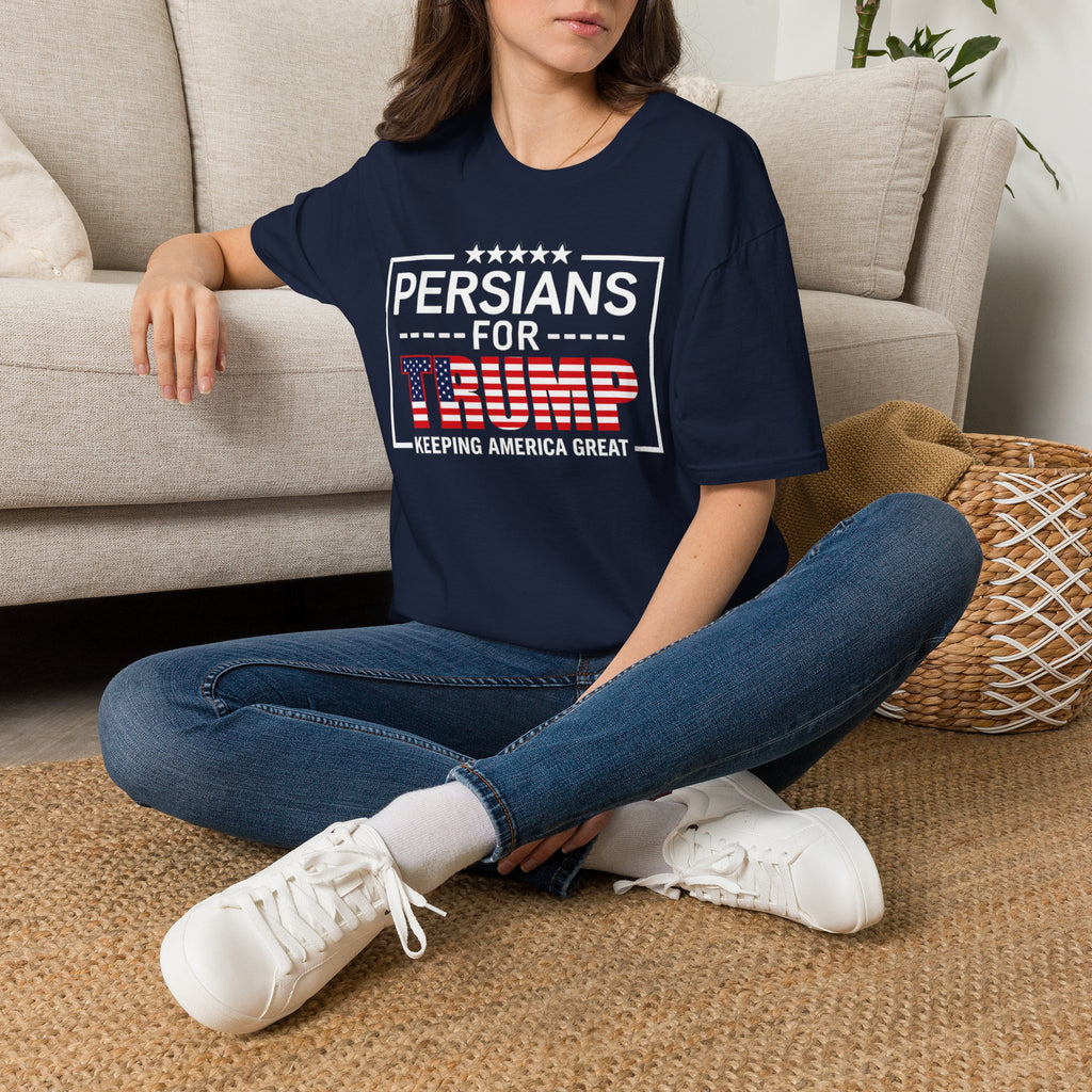 Persians for Trump T-Shirt — Patriotic American Flag Design #Iran #Persia #Trump