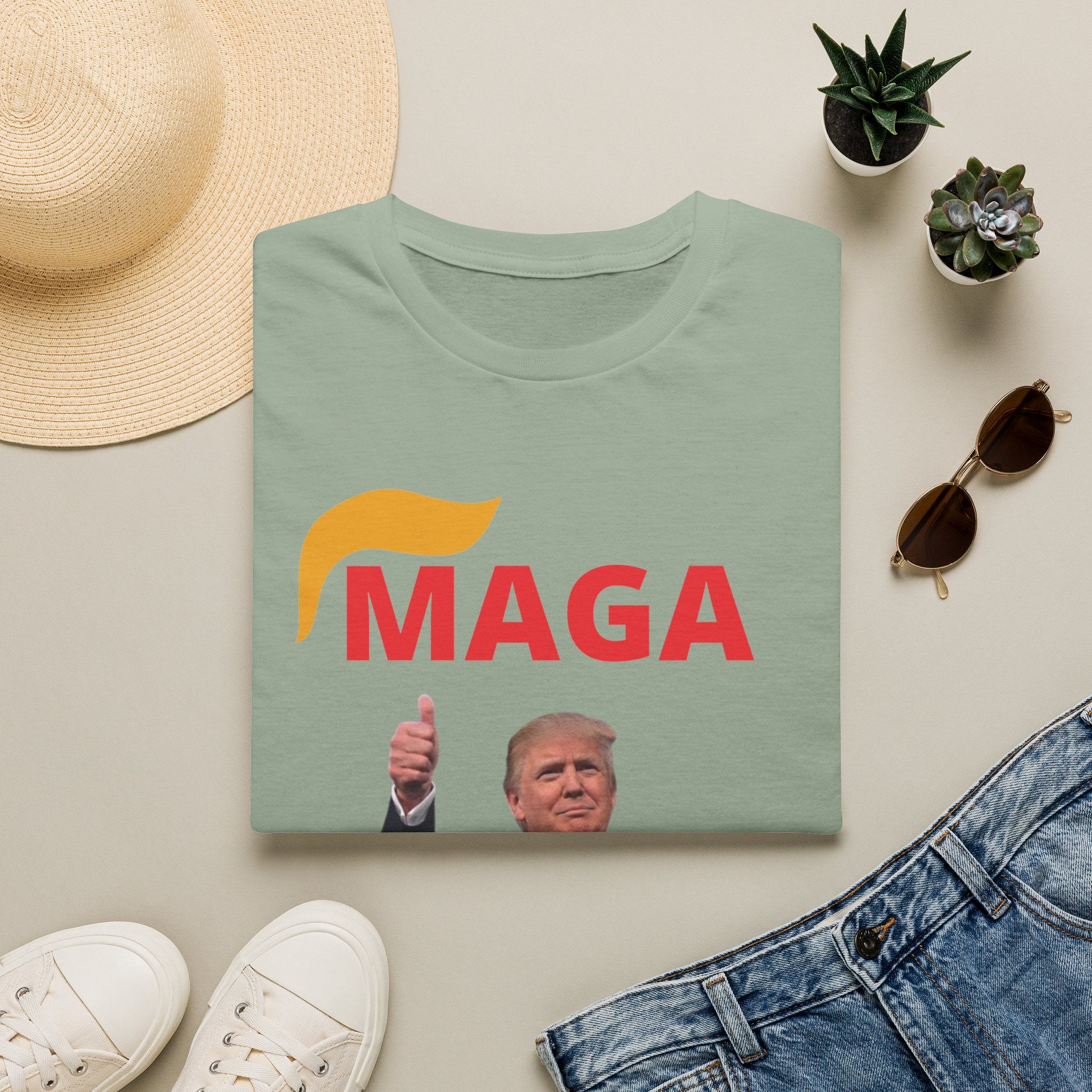 MAGA Thumbs-Up T-Shirt — "THANK GOD!" Political Statement Tee