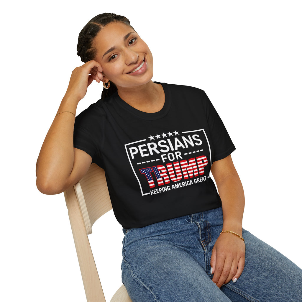 Persians for Trump T-Shirt — Patriotic American Flag Design #Iran #Persia #Trump