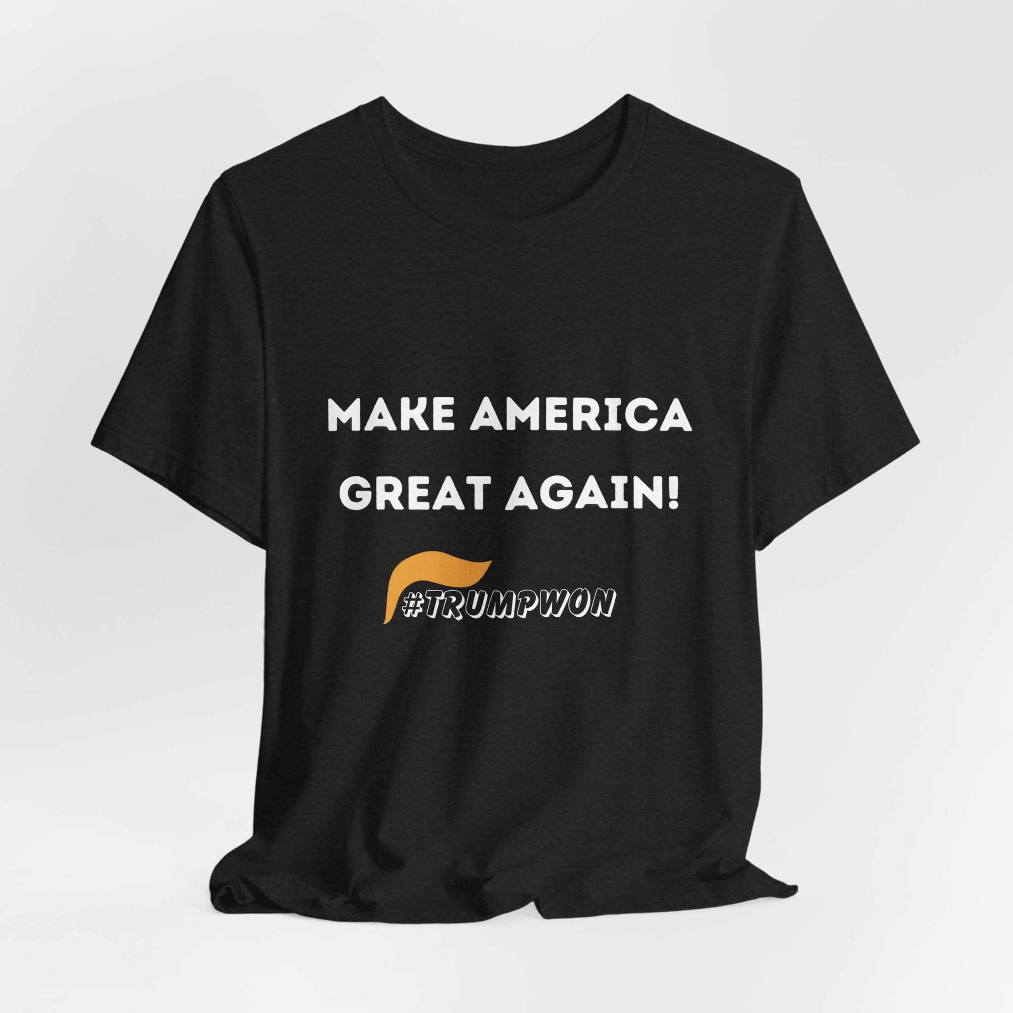 Make America Great Again #TrumpWon Mens Womans Jersey Short Sleeve Tee, Election Tee, Political Shirt, Patriotic Apparel, American Flag Clothing