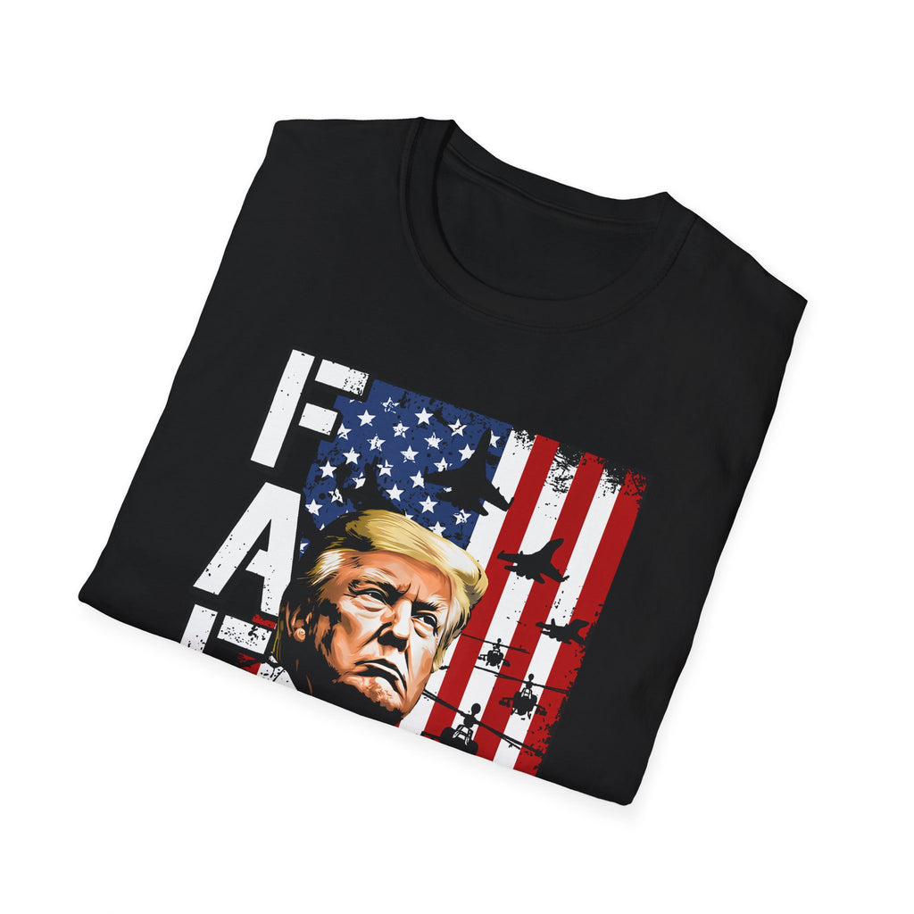 Trump Flag FAFO Graphic T-Shirt — MAGA Patriotic Portrait Tee