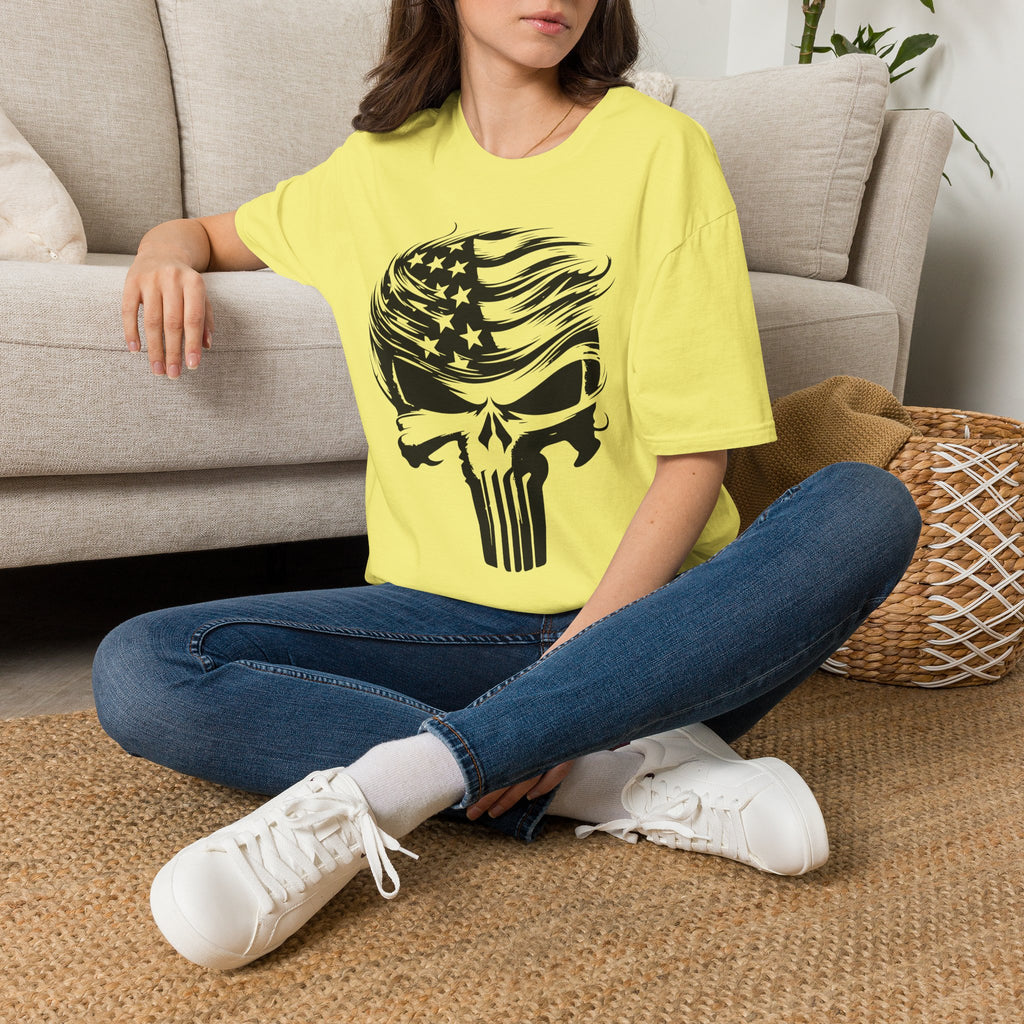 Punisher Patriotic Skull Graphic T-Shirt | Mens Womans  Softstyle Tee, Unique Gift, Casual Wear, Festival Apparel, Statement Shirt