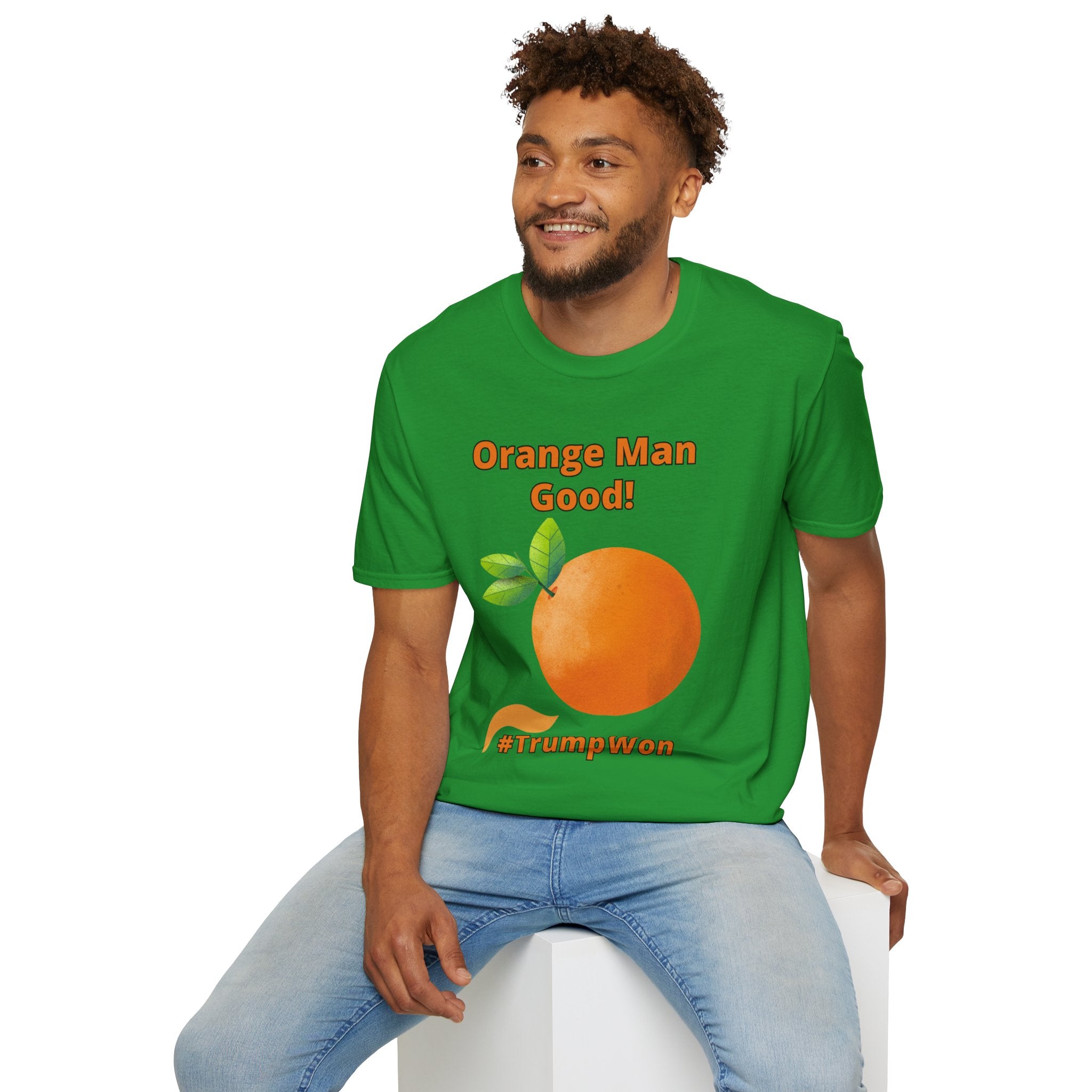 Orange Man Good Softstyle T-Shirt, Trump 2020 Tee, Unisex Shirt, Mens Womens DJT Gift, #TrumpWon