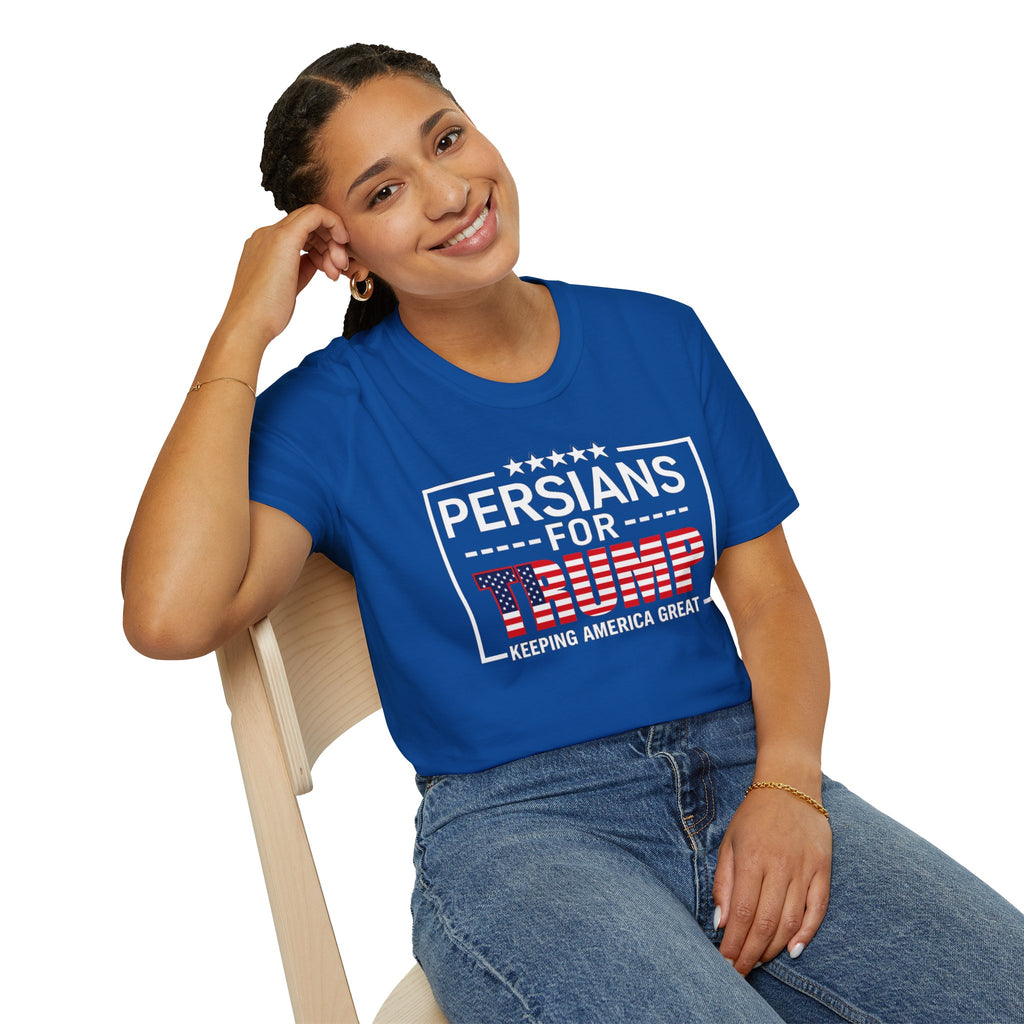 Persians for Trump T-Shirt — Patriotic American Flag Design #Iran #Persia #Trump