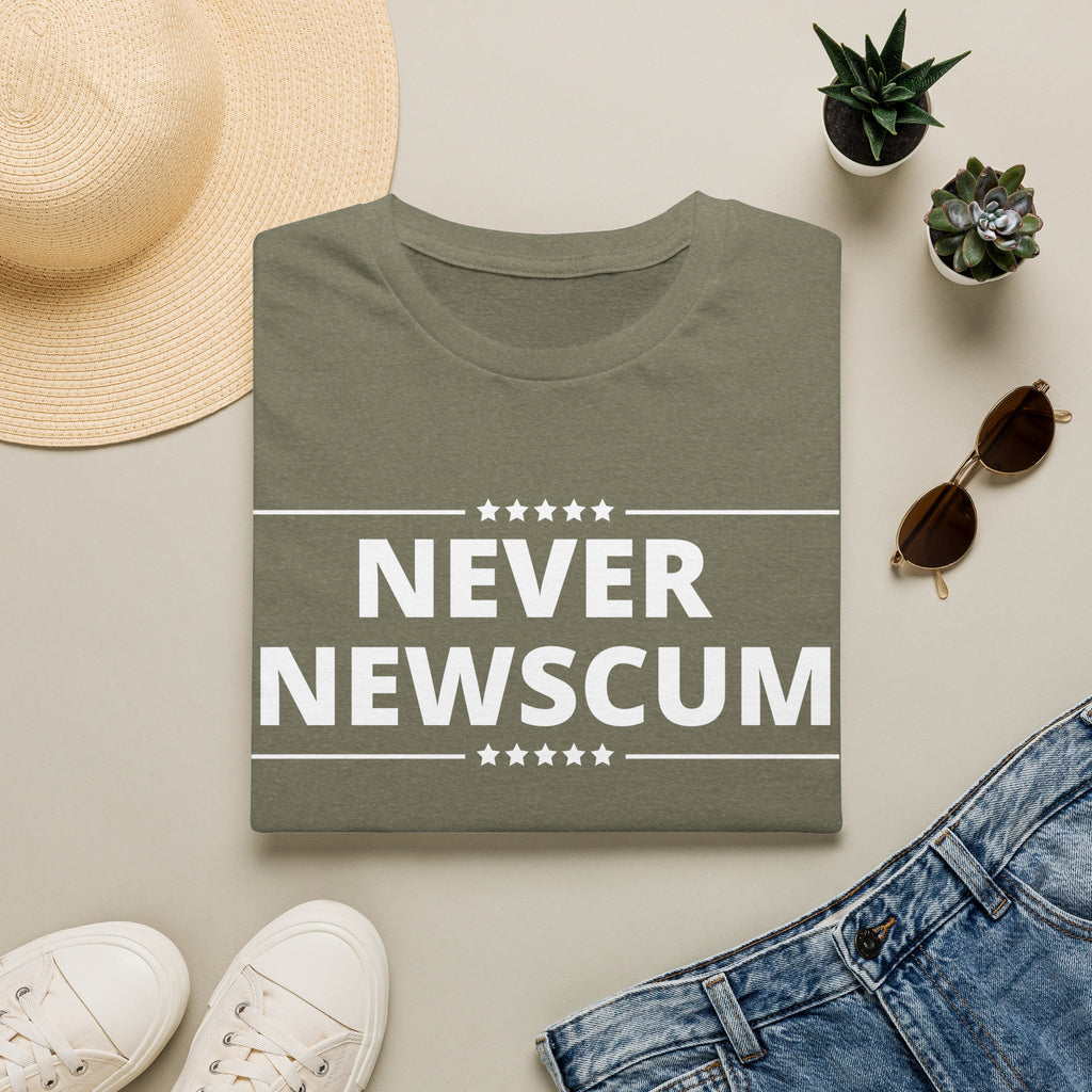 Never Newscum T-Shirt — Bold Political Statement Tee